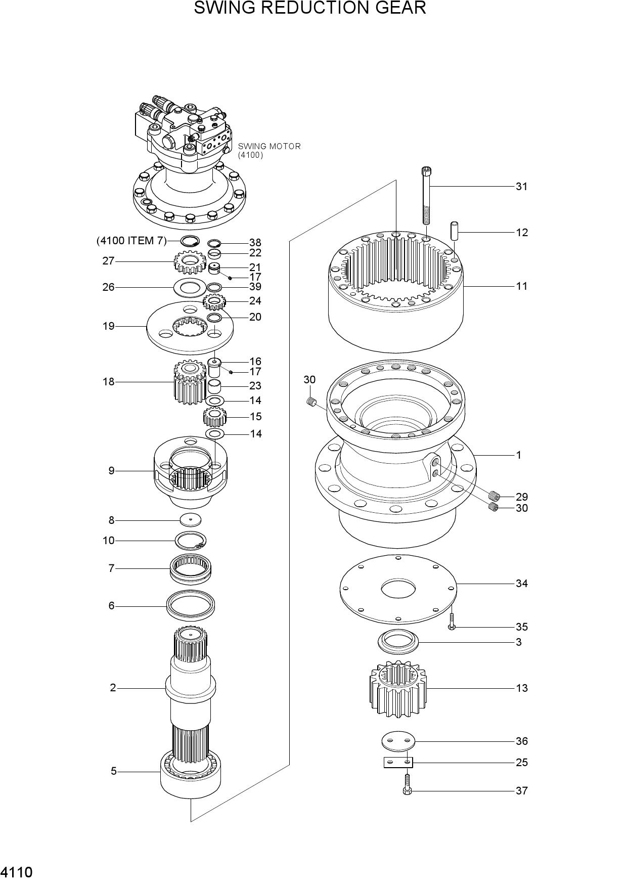 SWING REDUCTION GEAR