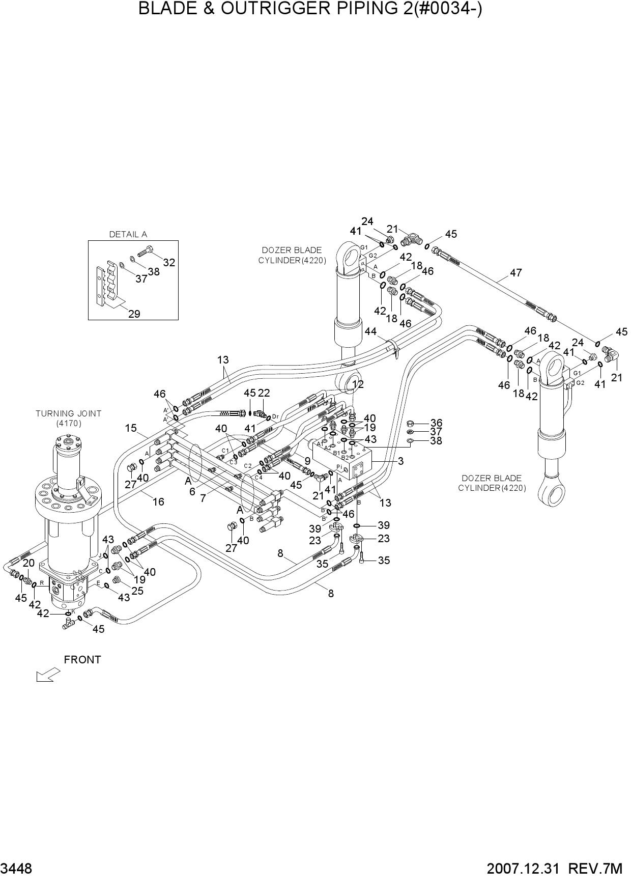 F/DOZER & R/DOZER PIPING 2(#0034-)