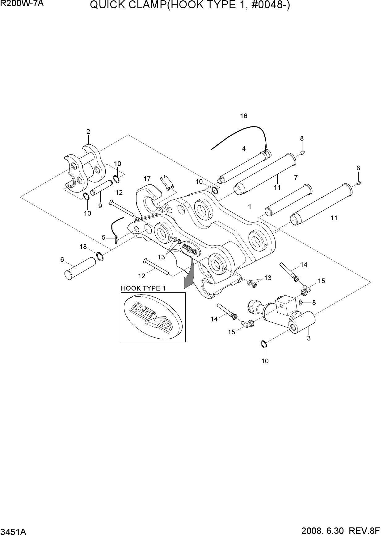 QUICK CLAMP(HOOK TYPE 1, #0048-)