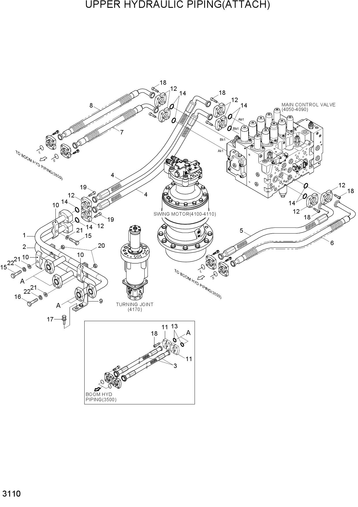 UPPER HYD PIPING(ATTACH)