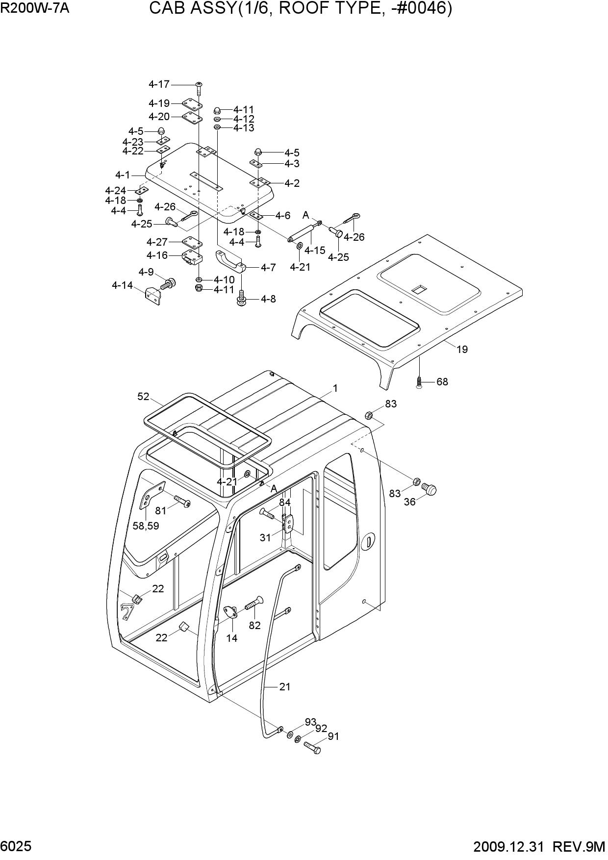 CAB ASSY(1/6, ROOF TYPE, -#0046)
