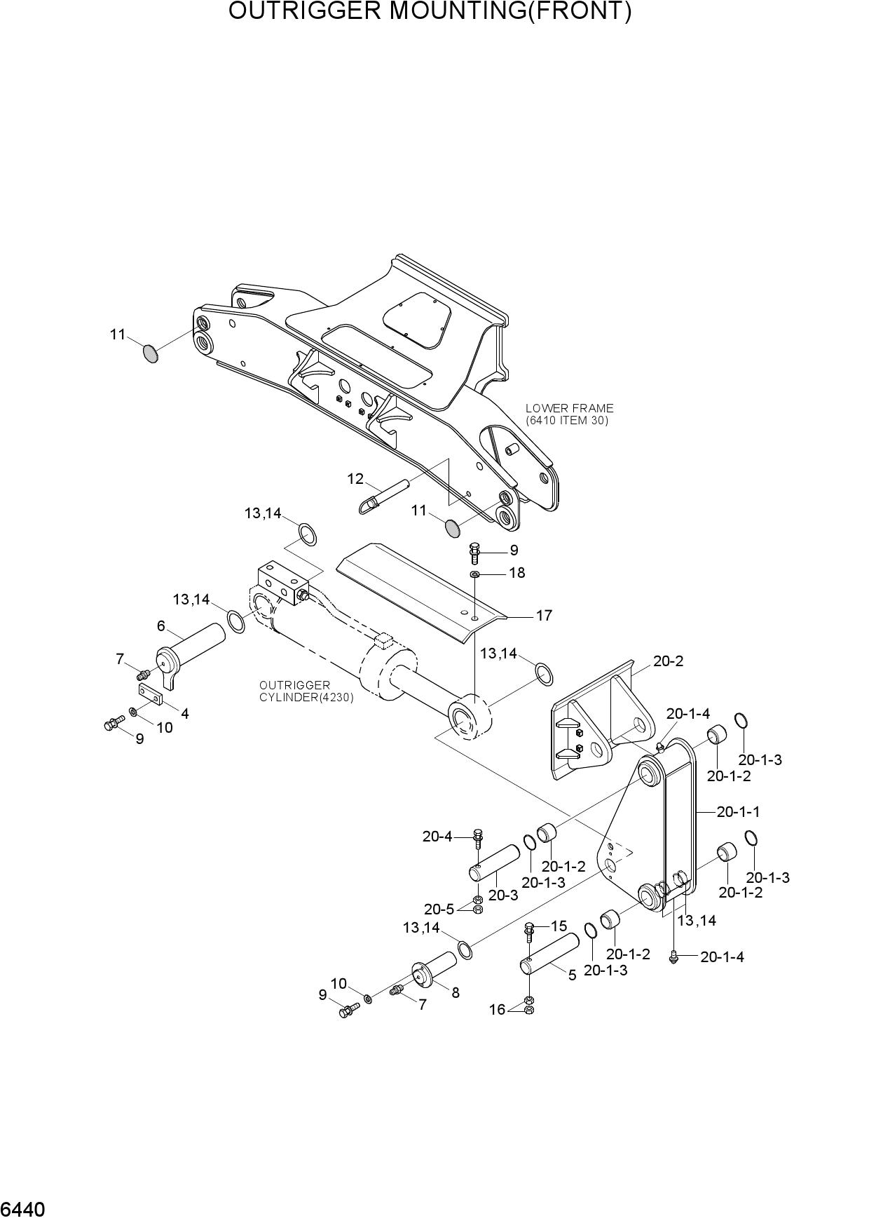 OUTRIGGER MOUNTING(FRONT)