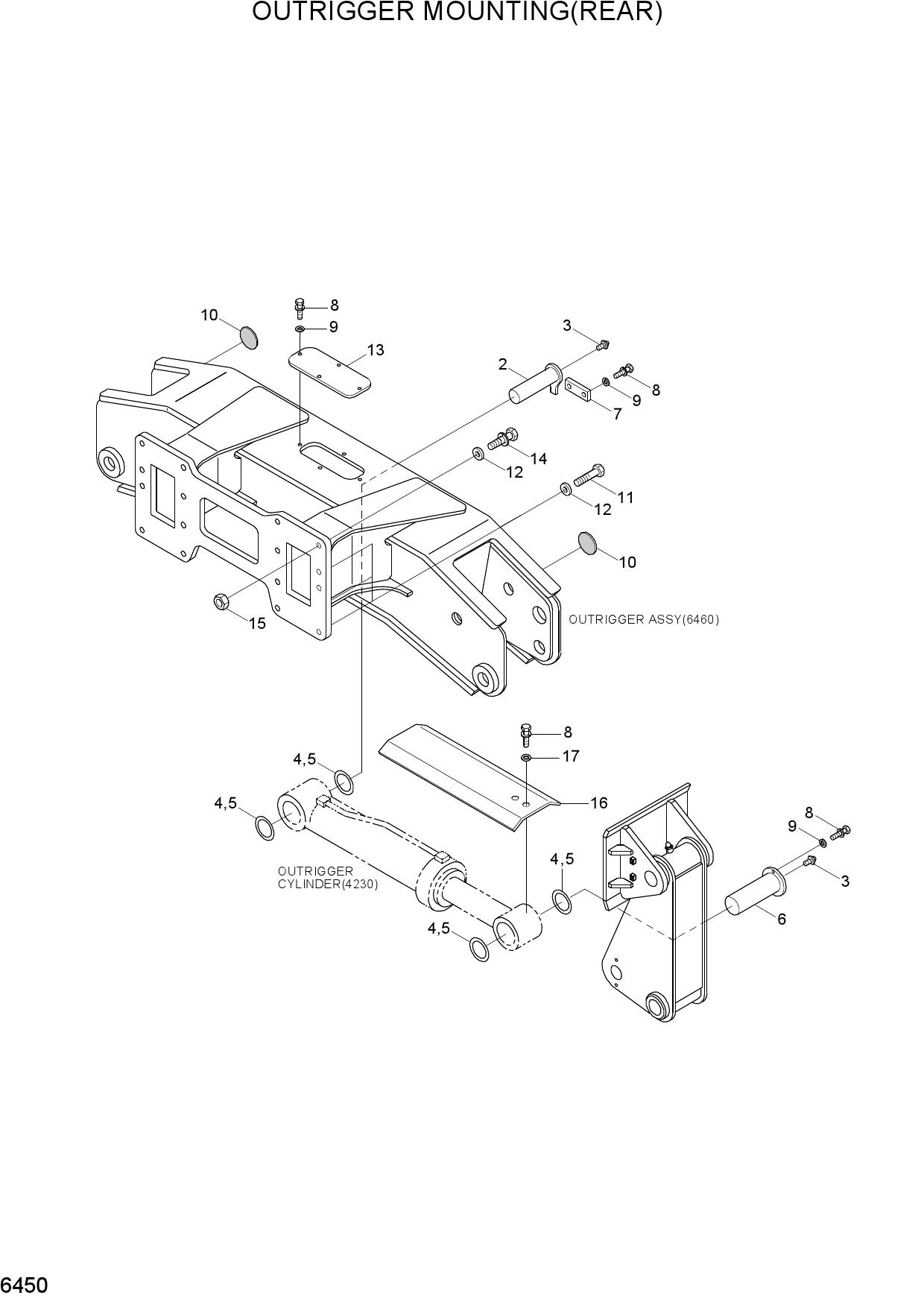 OUTRIGGER MOUNTING(REAR)