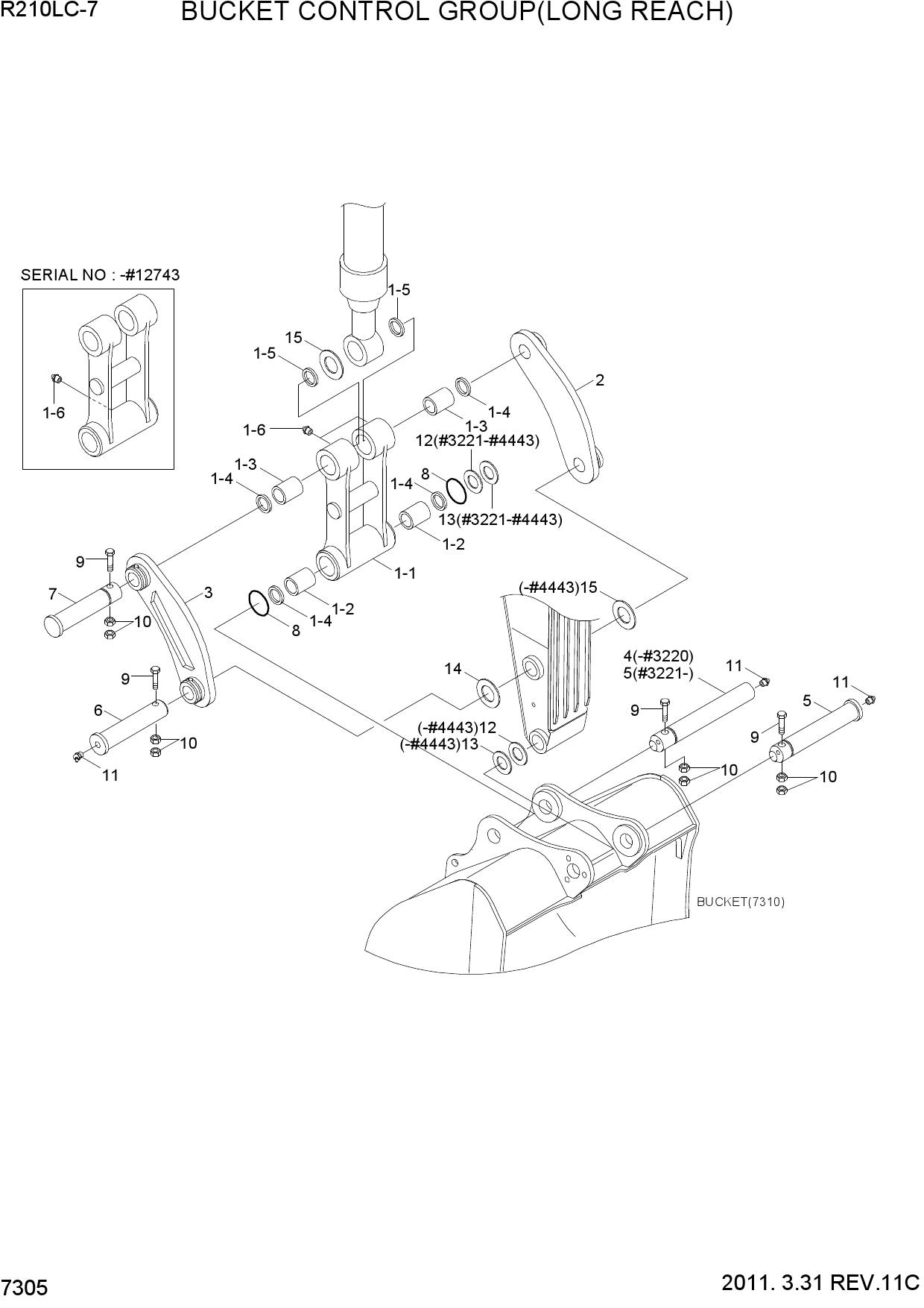 BUCKET CONTROL GROUP(LONG REACH)
