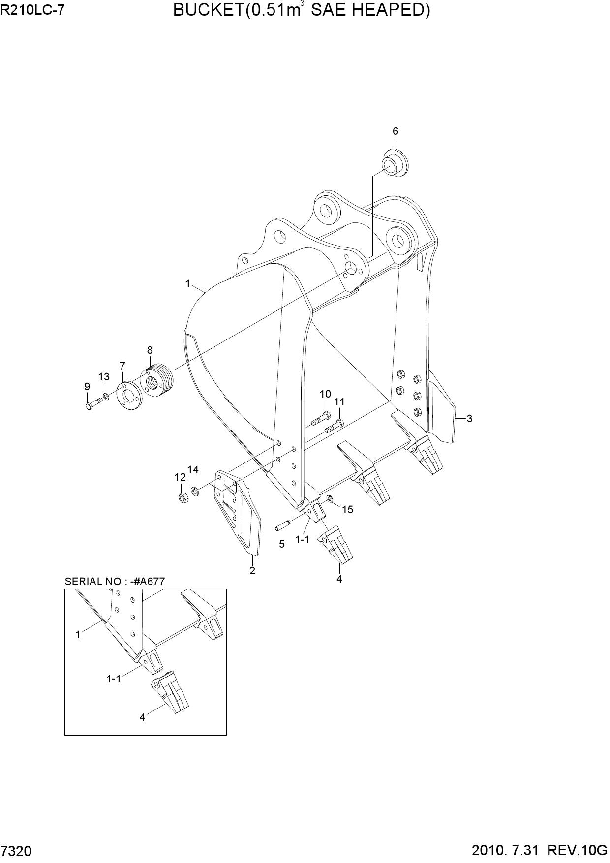 BUCKET(0.51M3 SAE HEAPED)