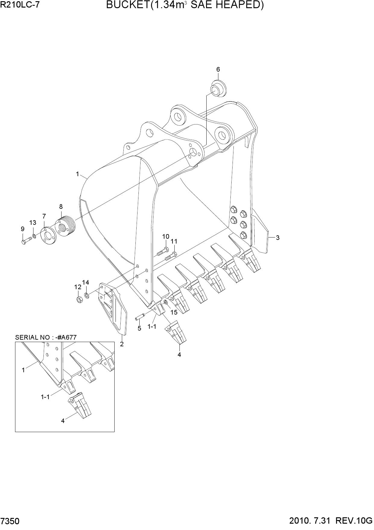 BUCKET(1.34M3 SAE HEAPED)