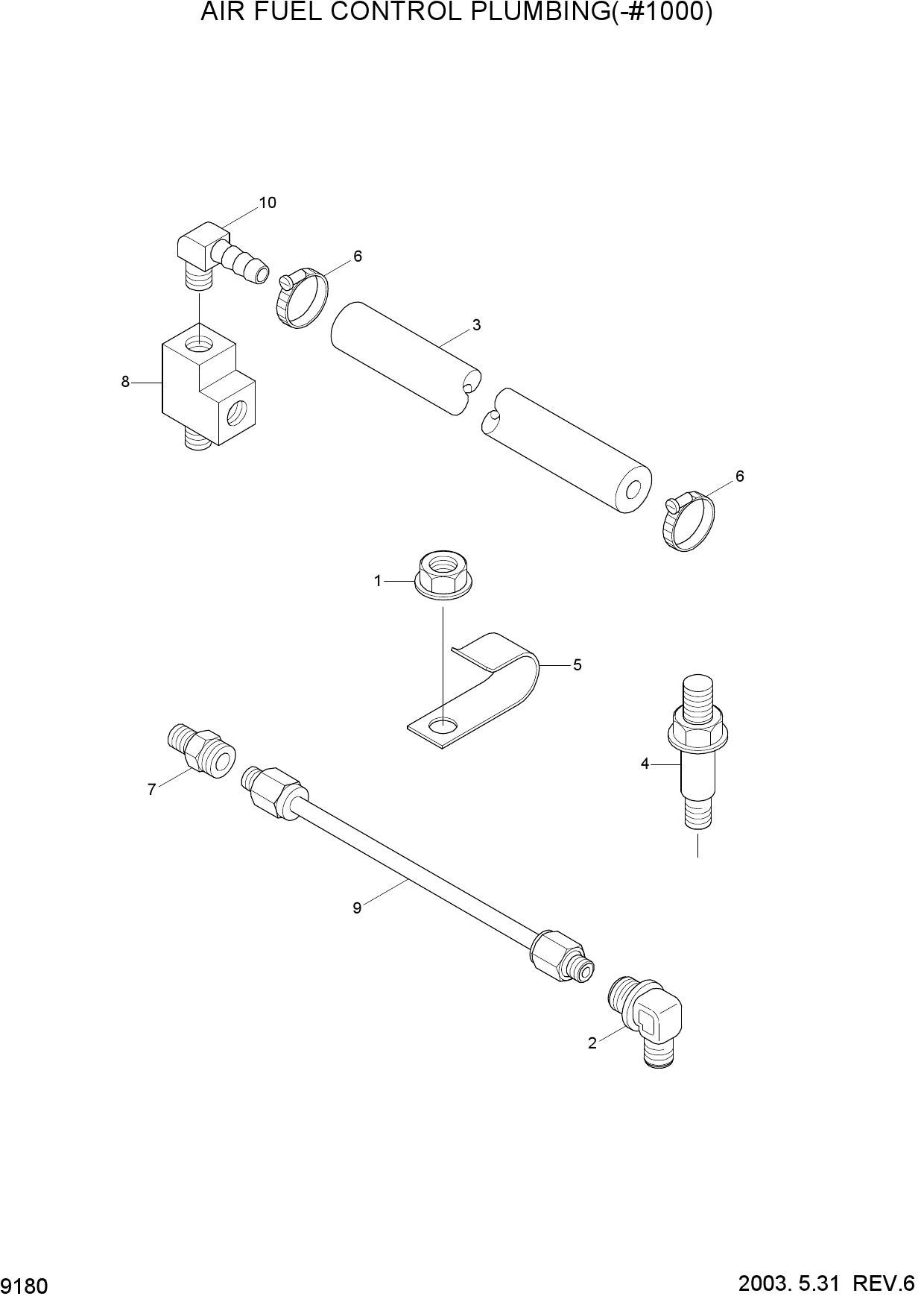 AIR FUEL CONTROL PLUMBING(-#1000)