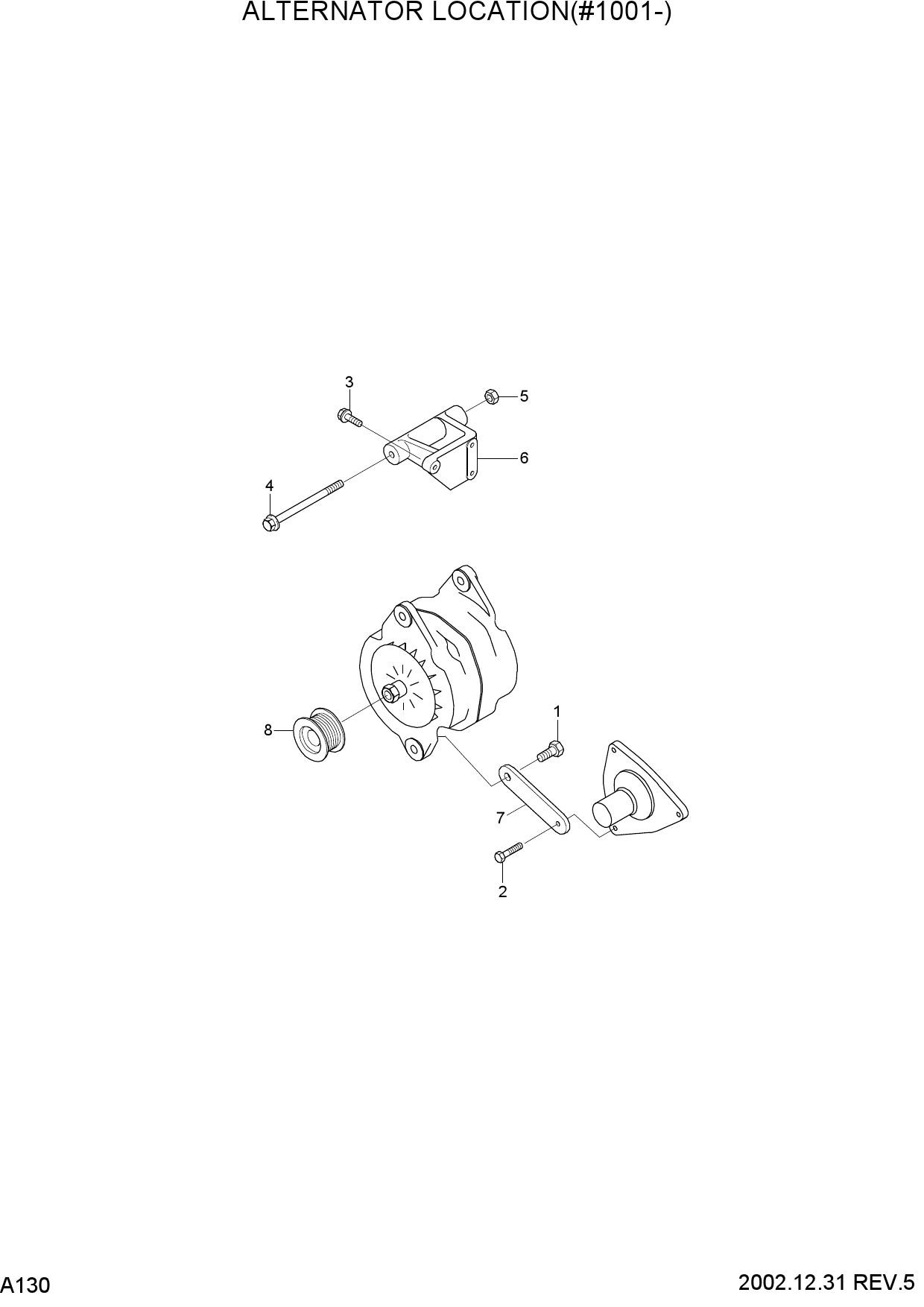 ALTERNATOR LOCATION(#1001-)