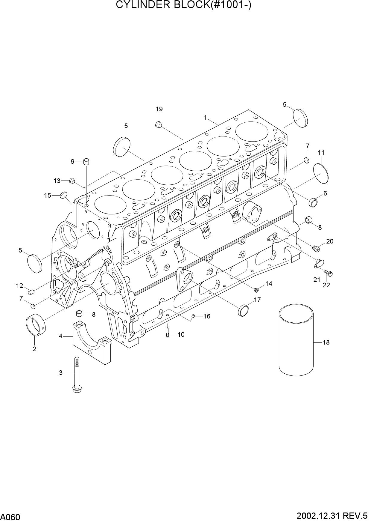 CYLINDER BLOCK(#1001-)