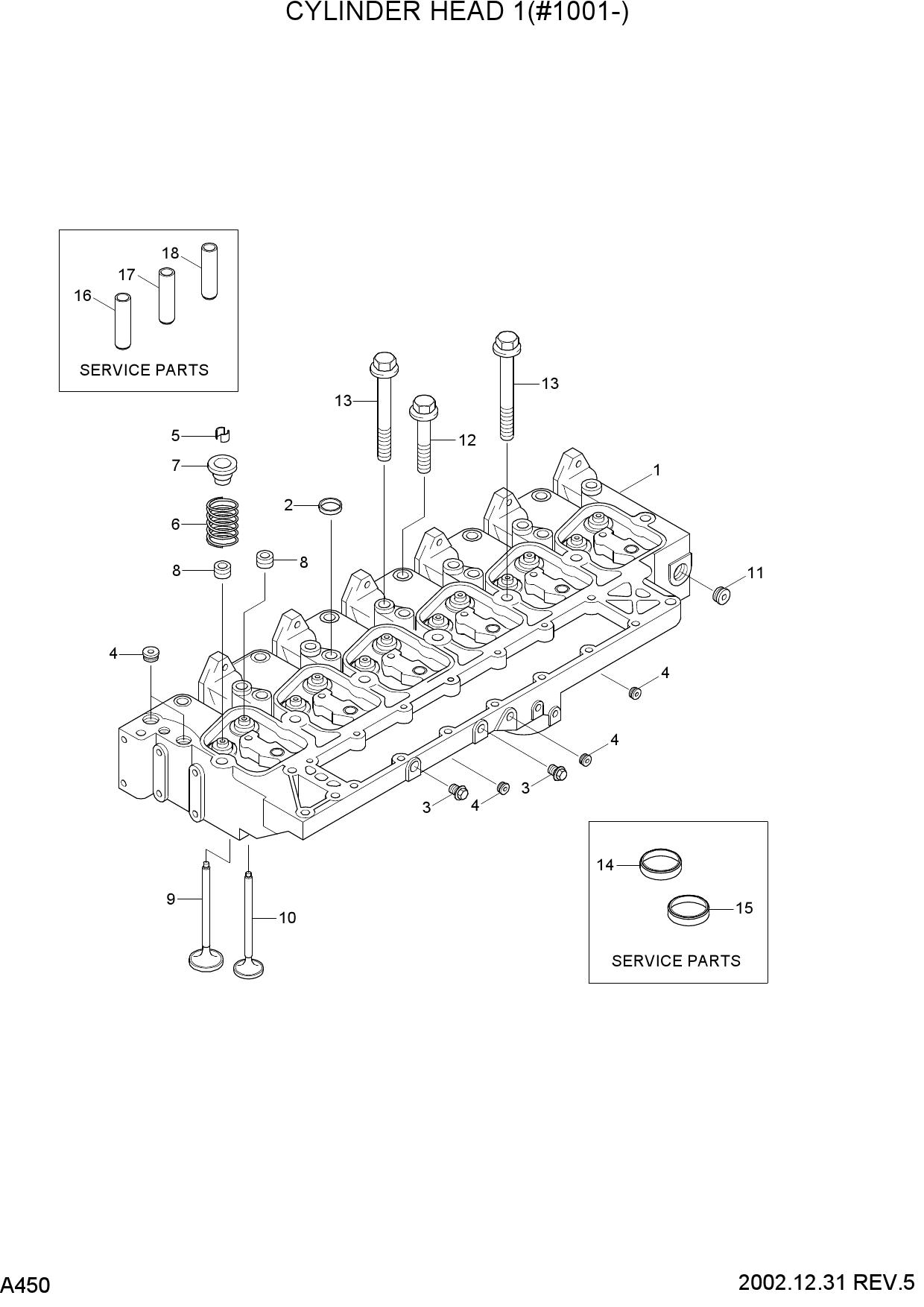 CYLINDER HEAD 1(#1001-)