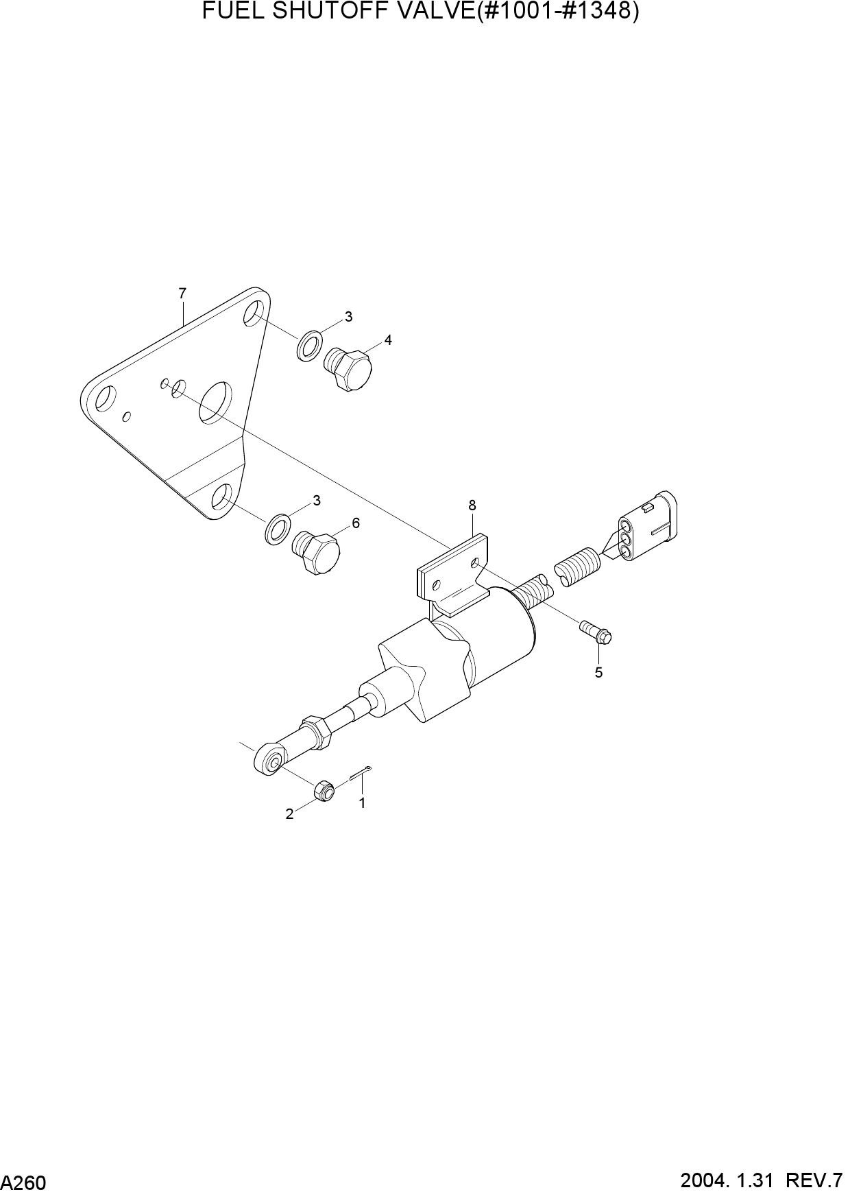 FUEL SHUTOFF VALVE(#1001-#1348)