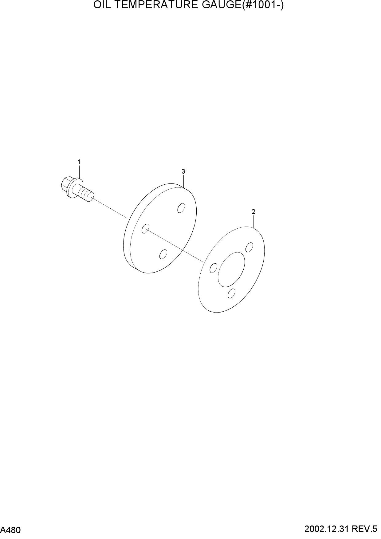 OIL TEMPERATURE GAUGE(#1001-)