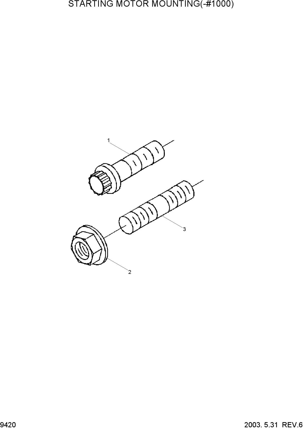 STARTING MOTOR MOUNTING(-#1000)
