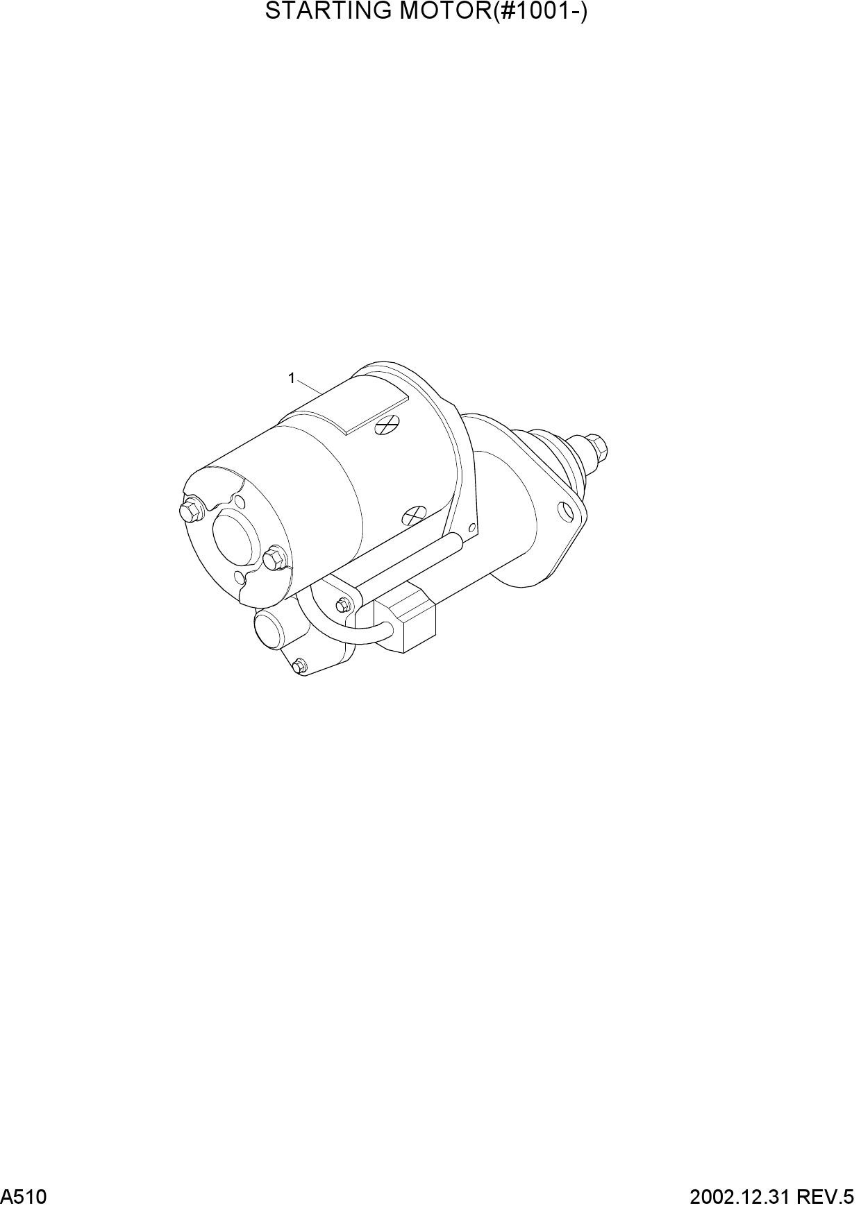 STARTING MOTOR(#1001-)