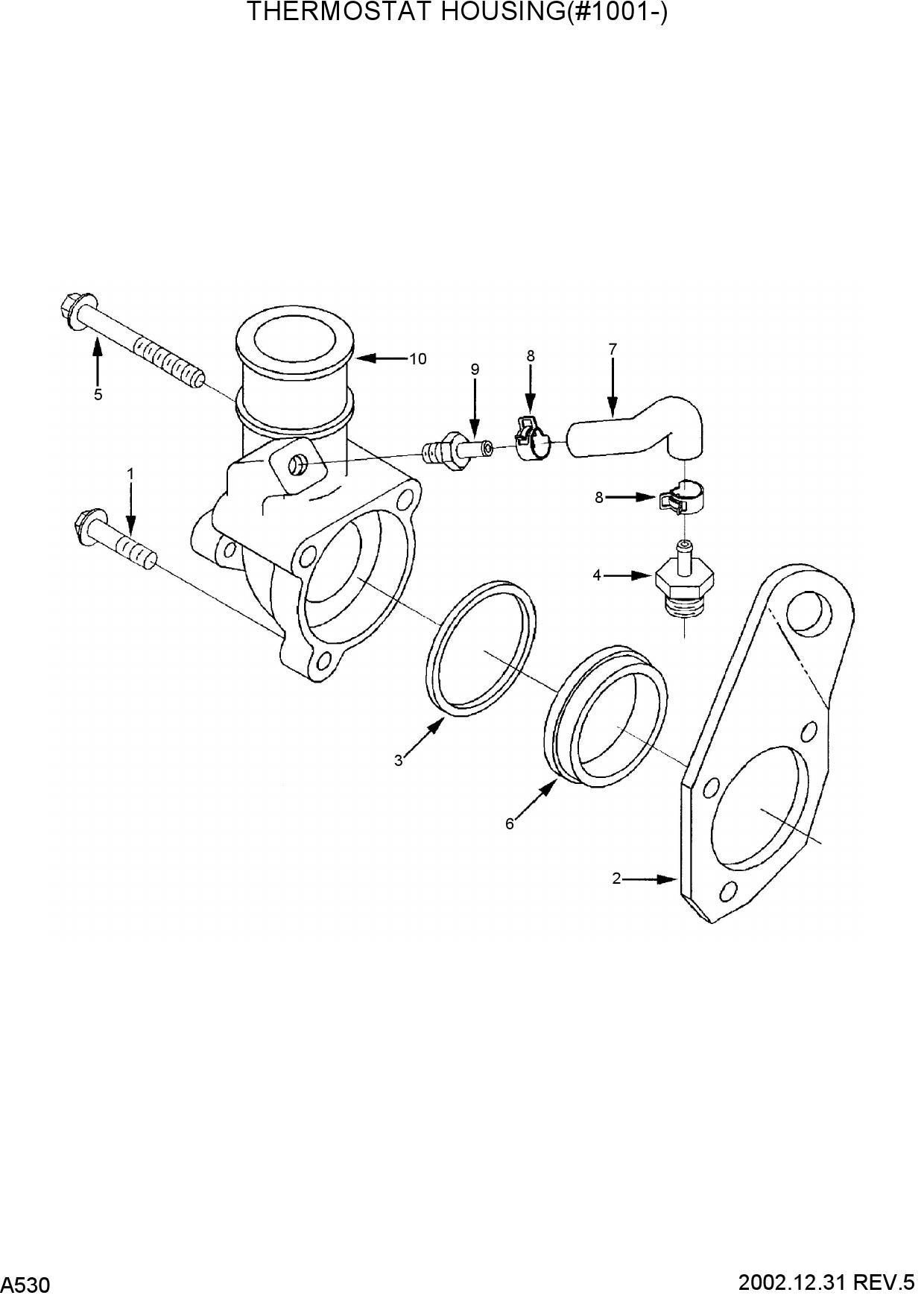 THERMOSTAT HOUSING(#1001-)