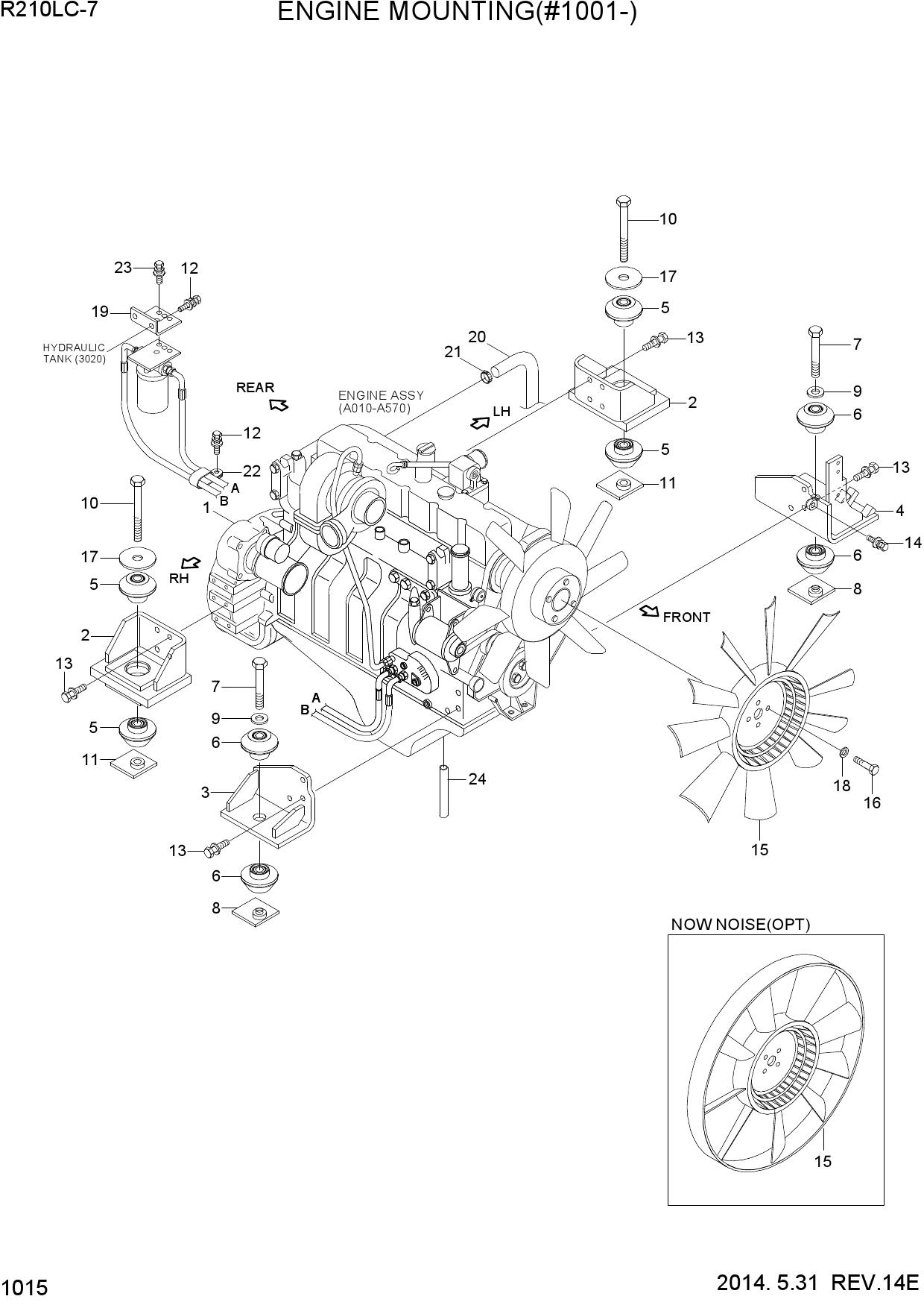 ENGINE MOUNTING(#1001-)