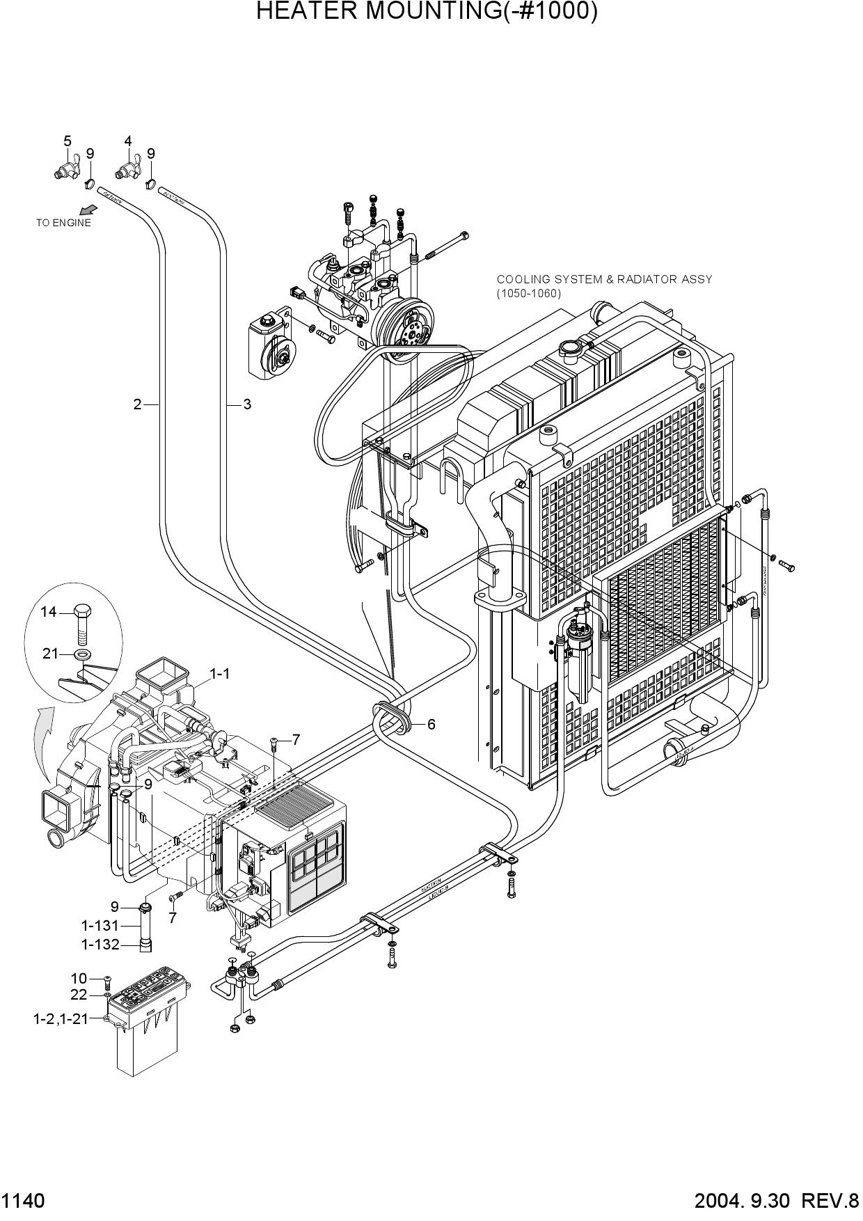 HEATER MOUNTING(-#1000)