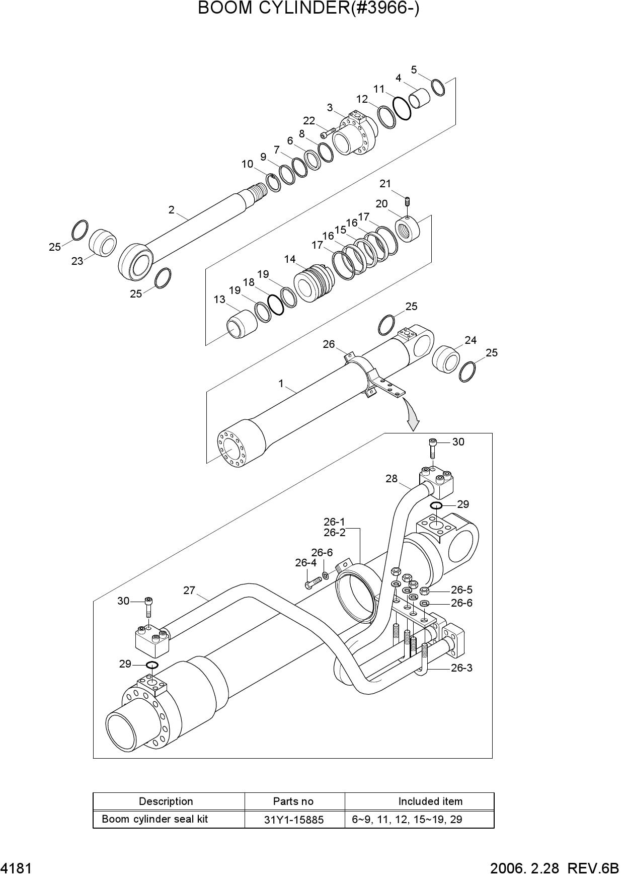 BOOM CYLINDER(#3966-)