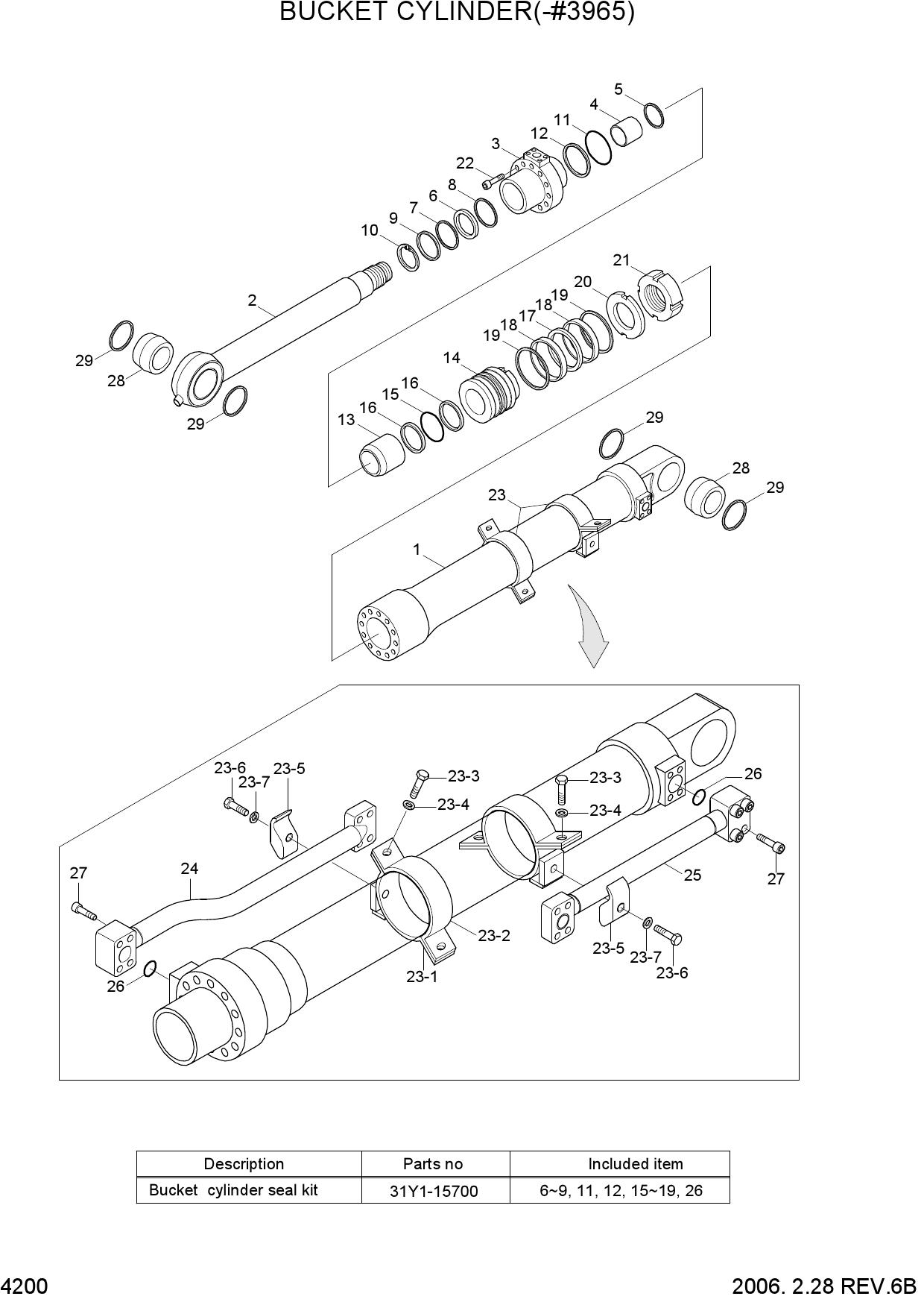 BUCKET CYLINDER(-#3965)