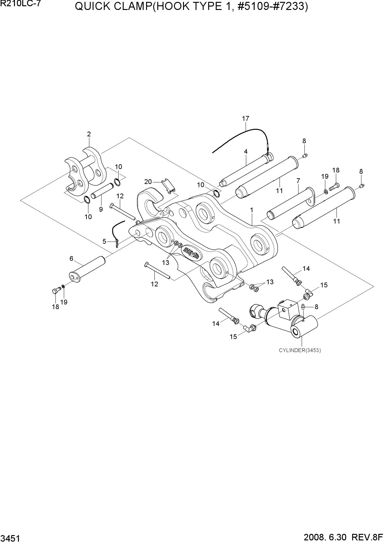 QUICK CLAMP(HOOK TYPE 1, #5109-#7233)