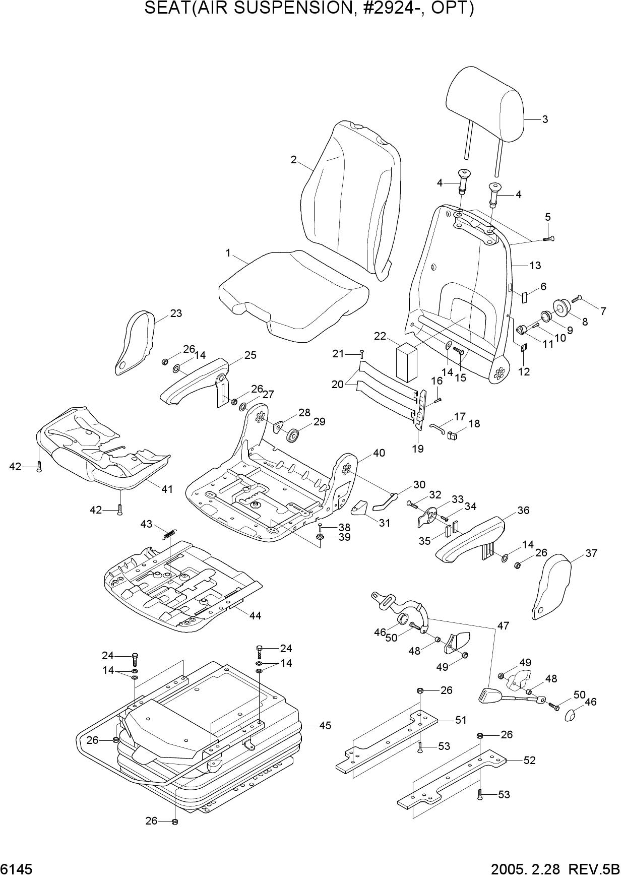 SEAT(AIR SUSPENSION, #2924-, OPT)
