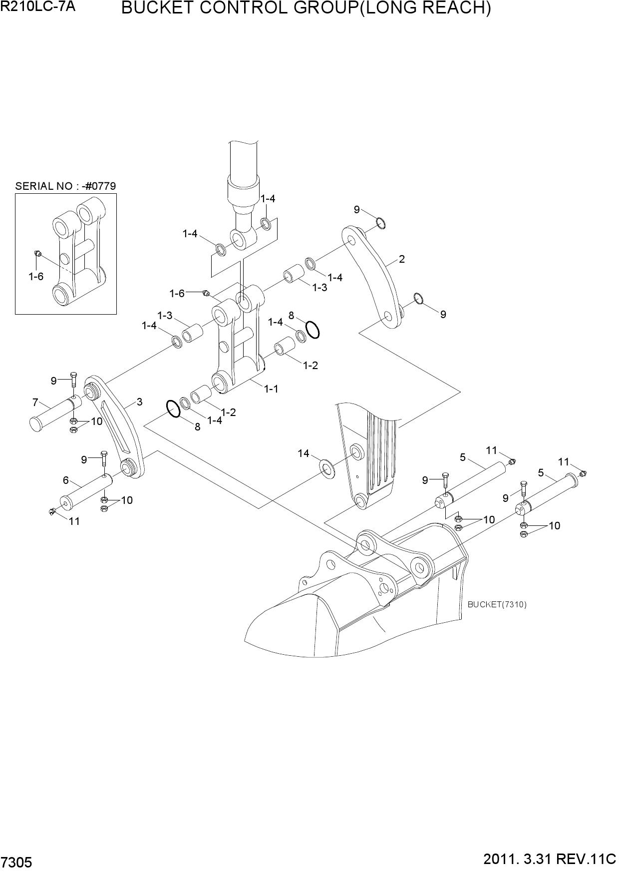 BUCKET CONTROL GROUP(LONG REACH)