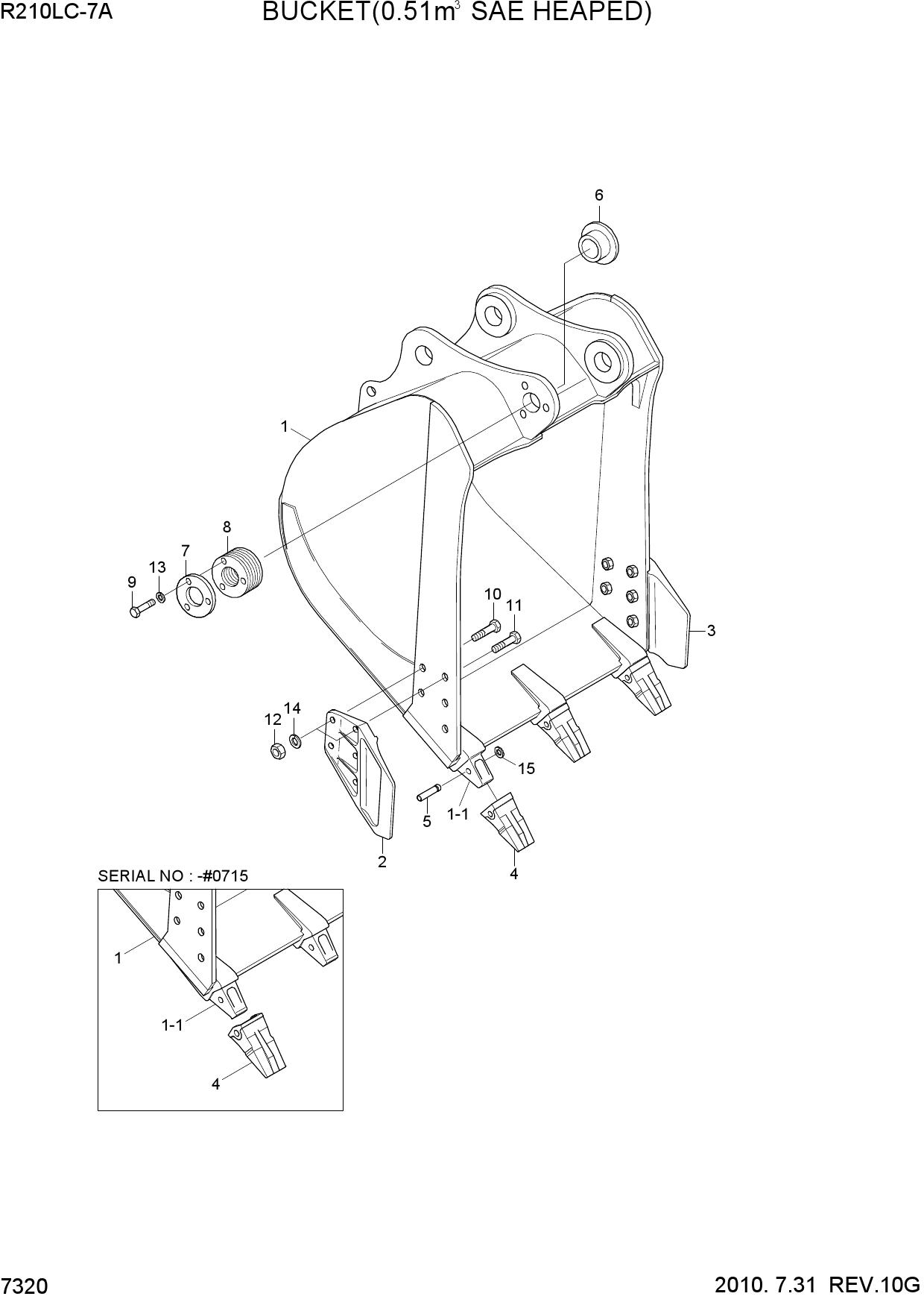 BUCKET(0.51M3 SAE HEAPED)