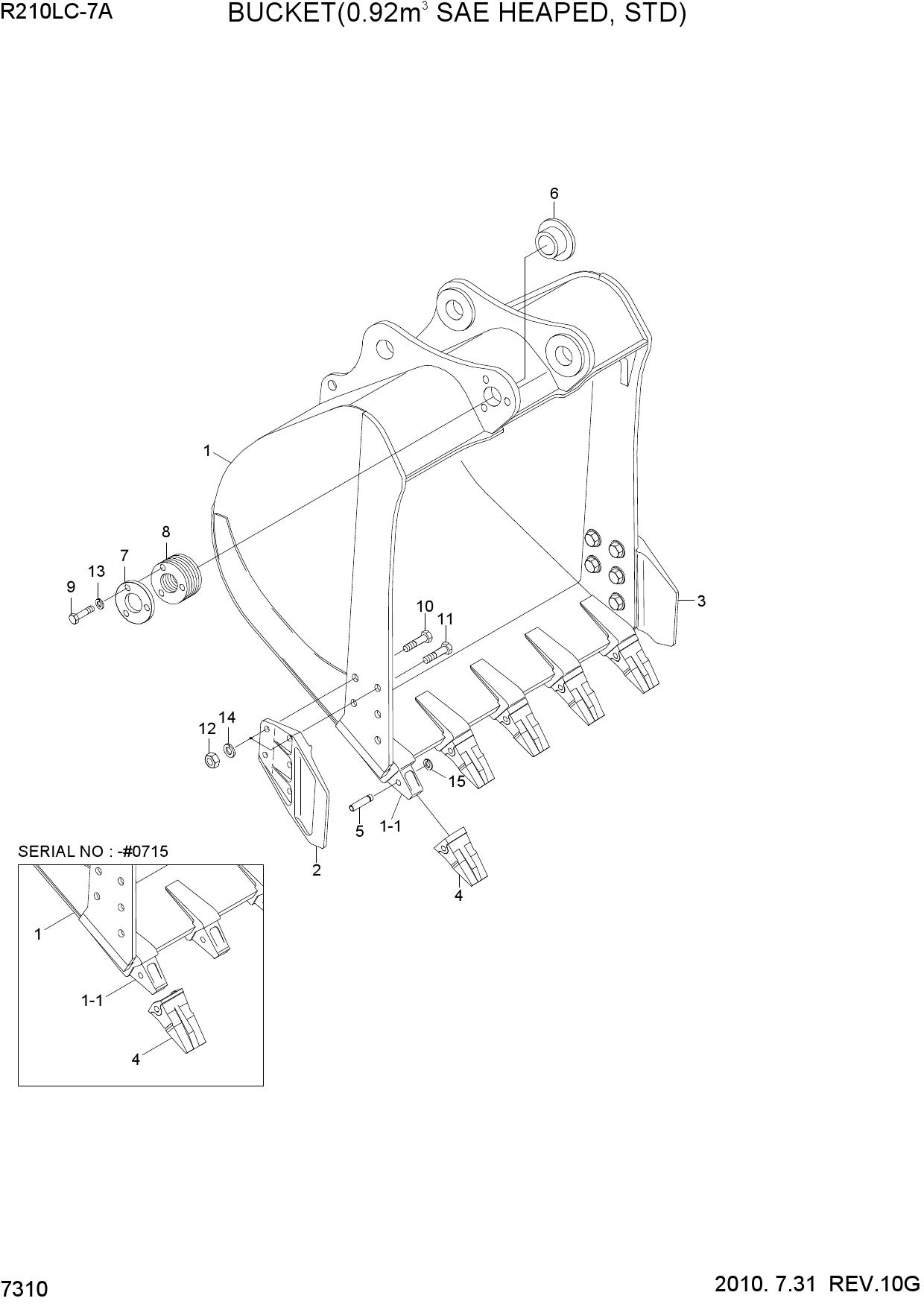BUCKET(0.92M3 SAE HEAPED, STD)