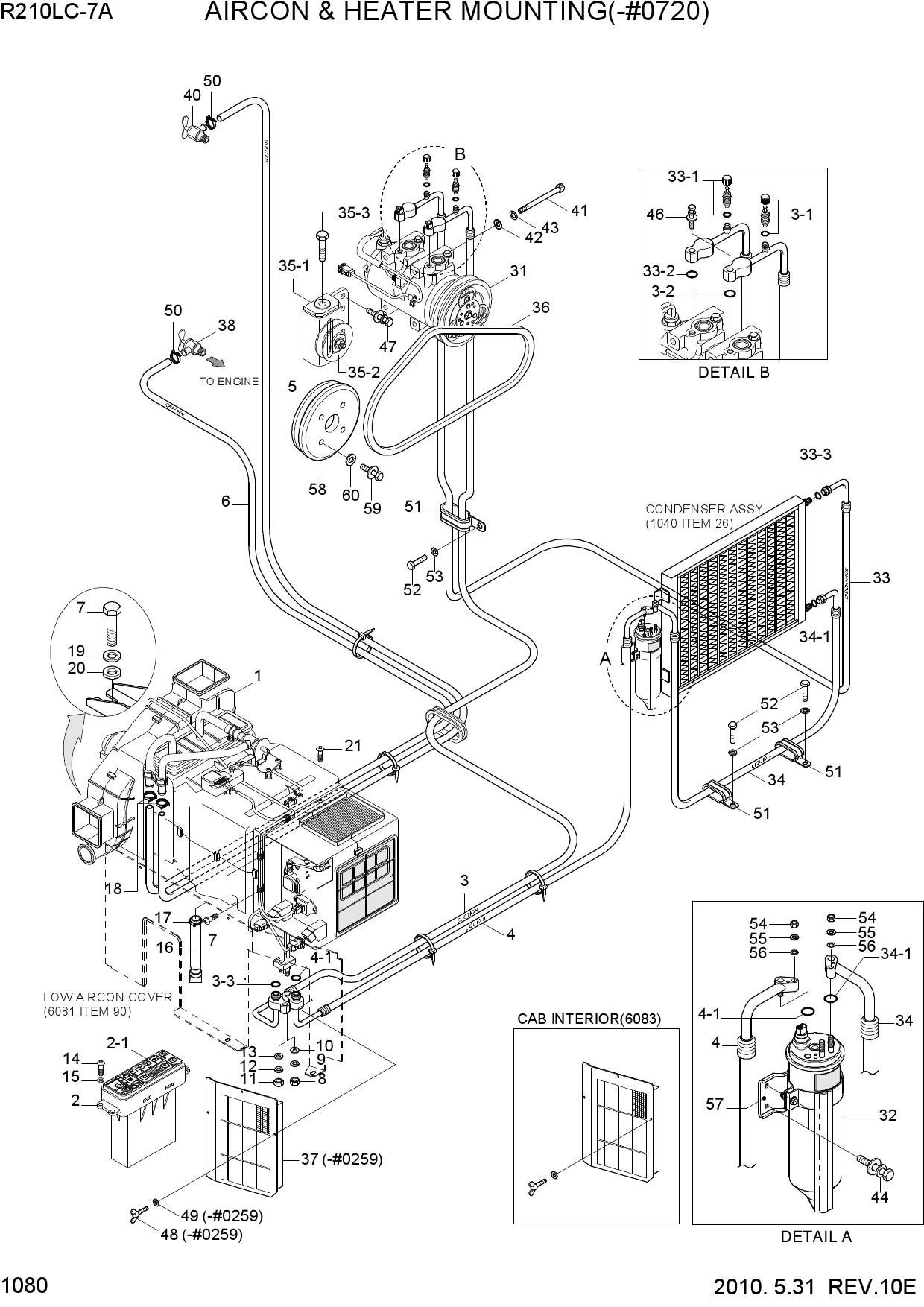 AIRCON & HEATER MOUNTING(-#0720)