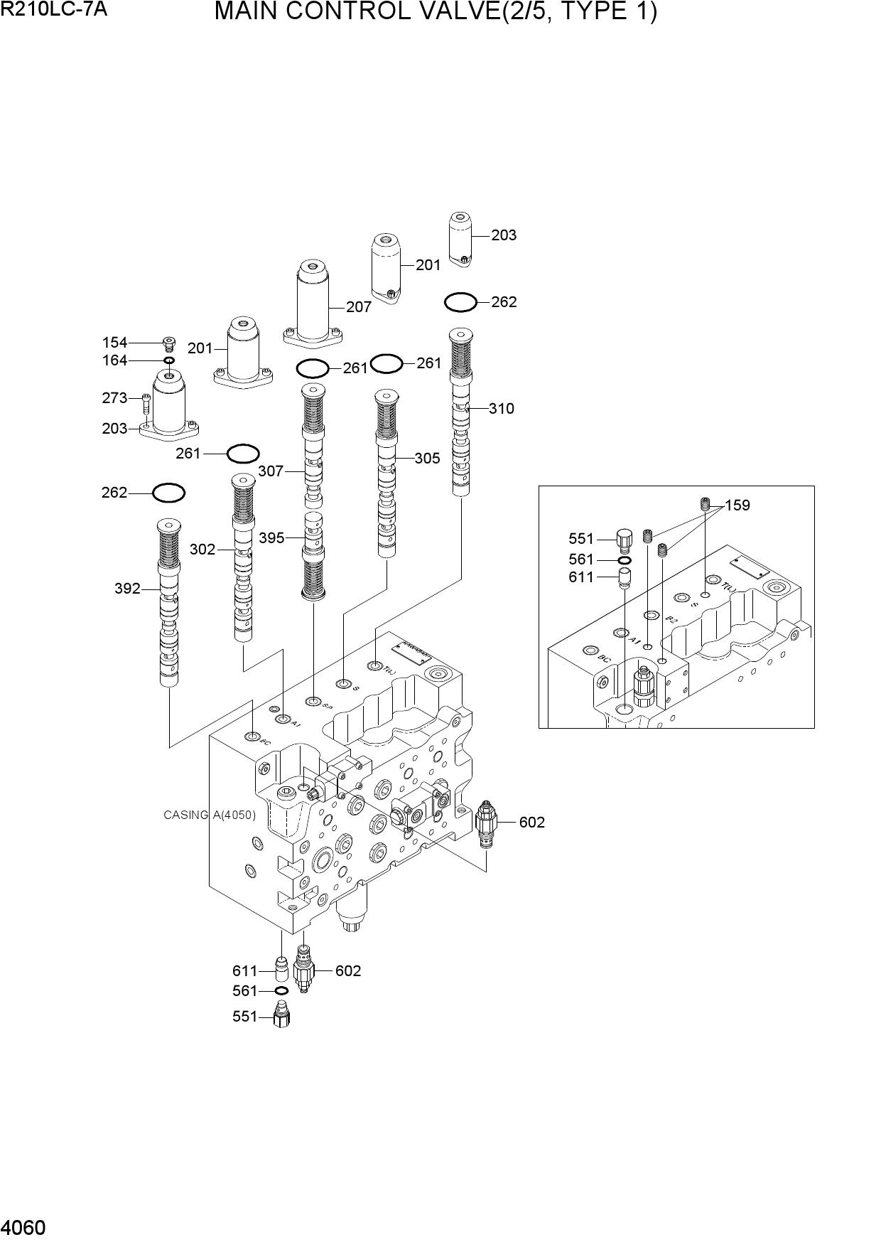 MAIN CONTROL VALVE(2/5, TYPE1)