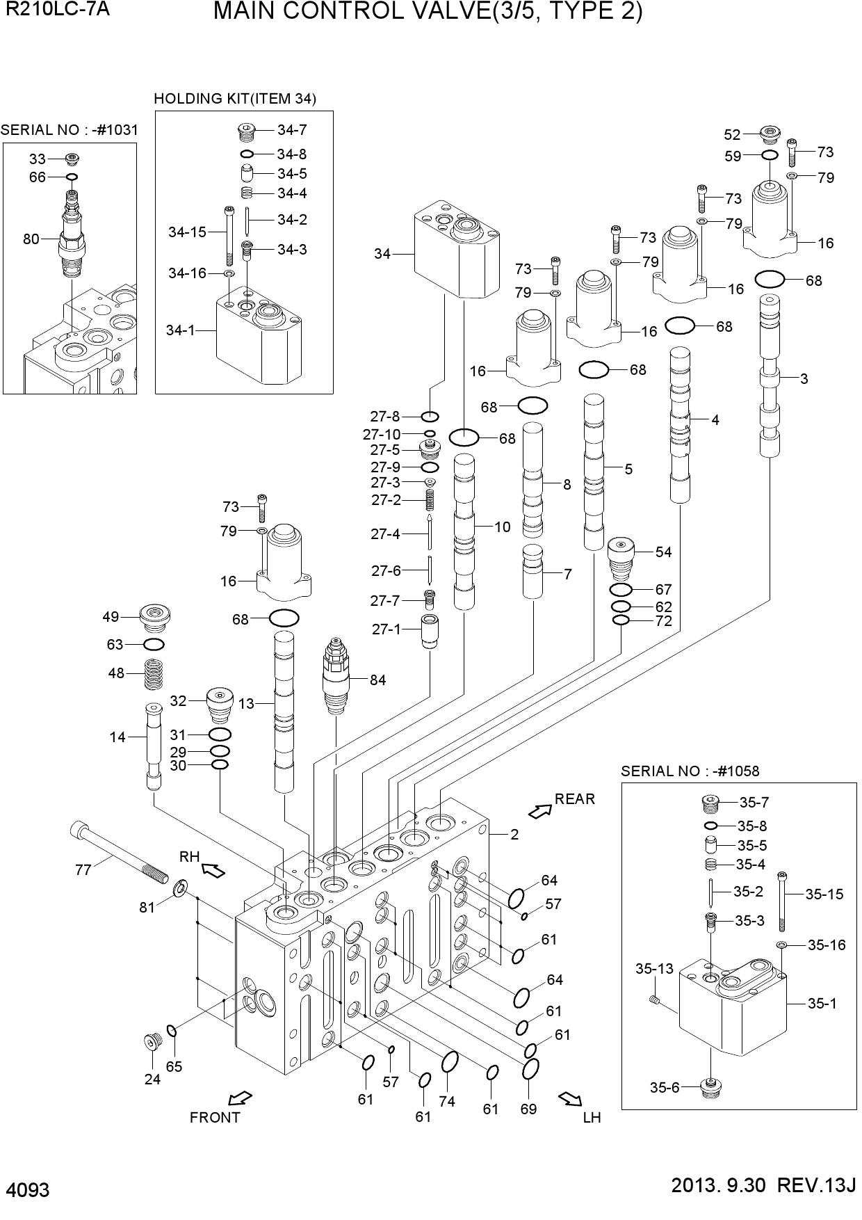 MAIN CONTROL VALVE(3/5, TYPE2)