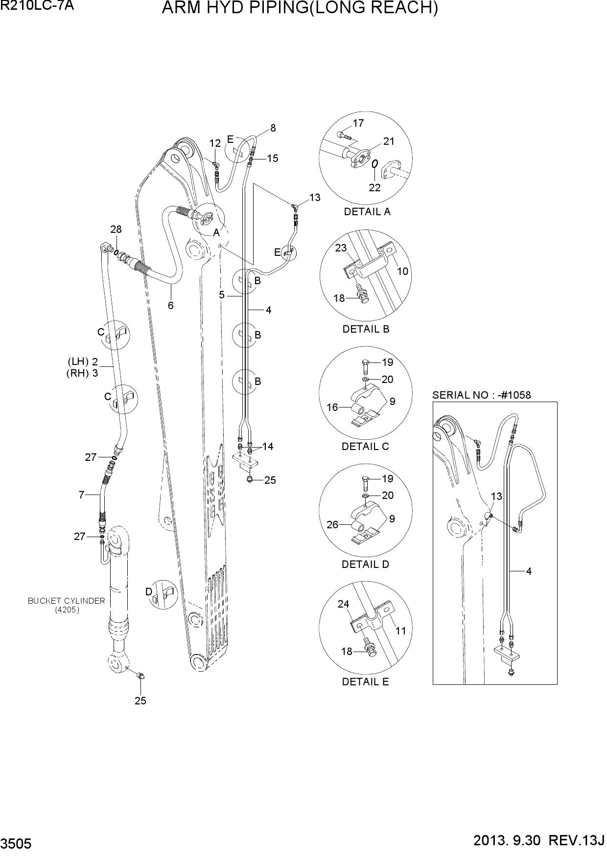 ARM HYD PIPING(LONG REACH)