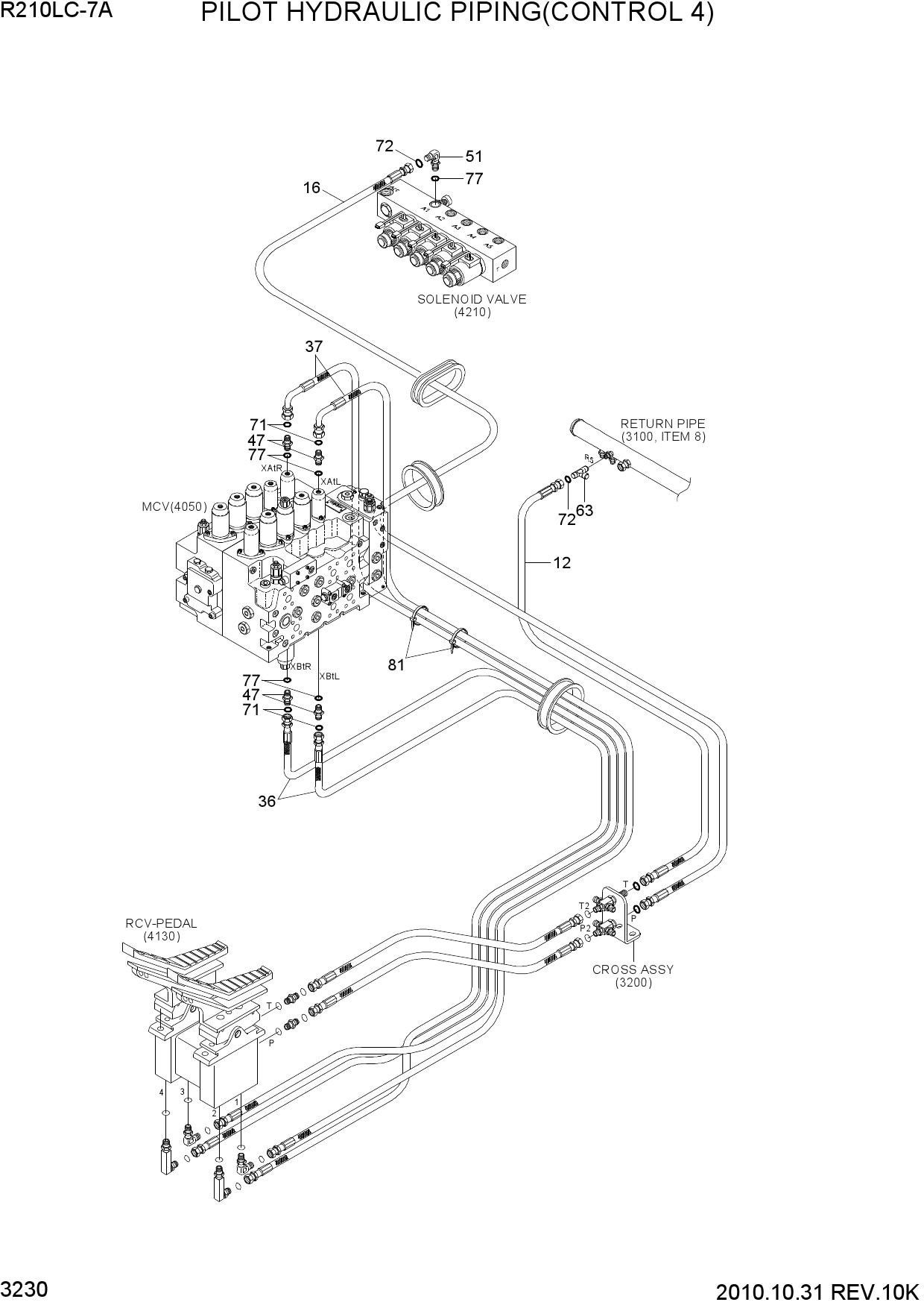 PILOT HYD PIPING(CONTROL 4)