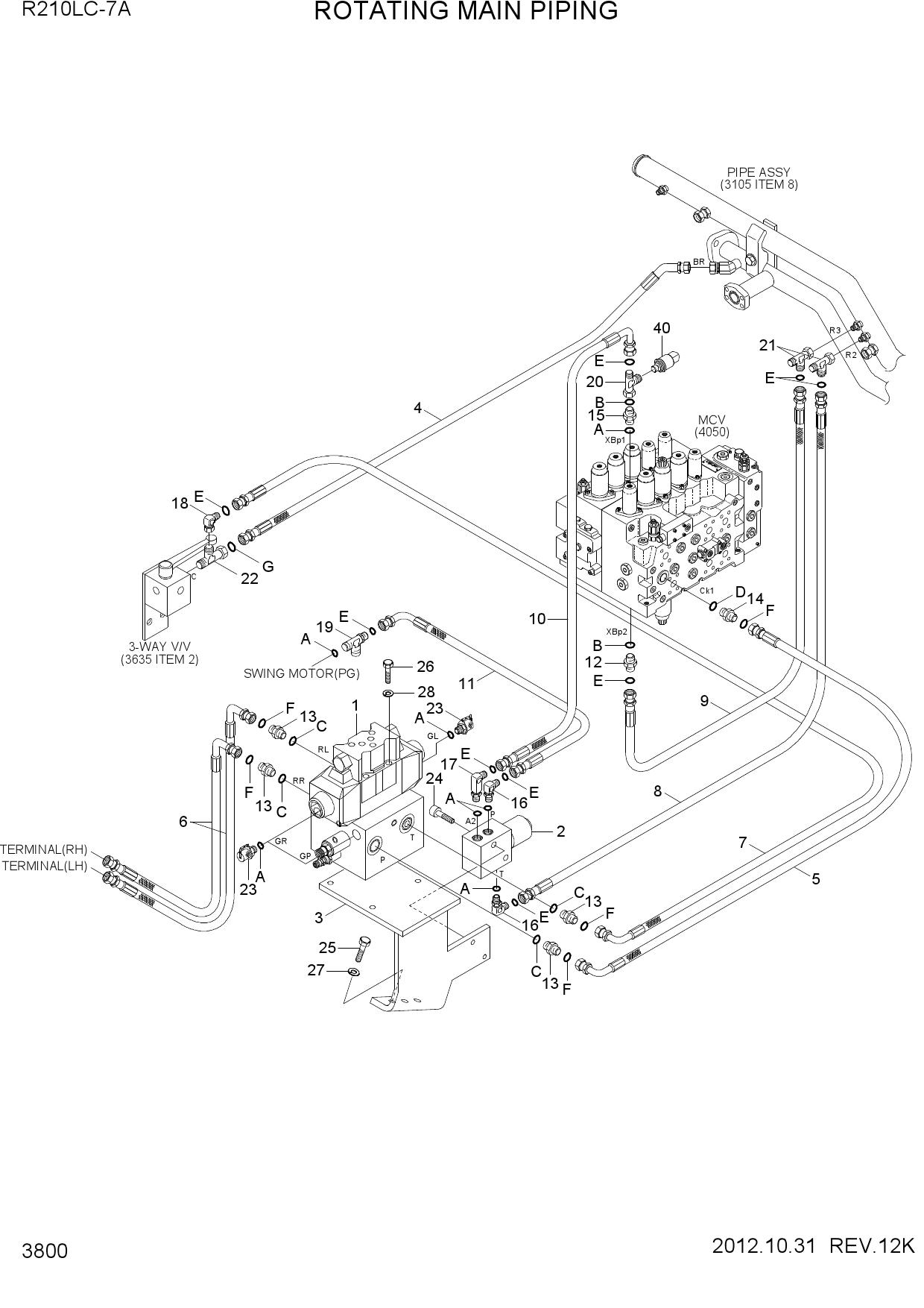 ROTATING MAIN PIPING