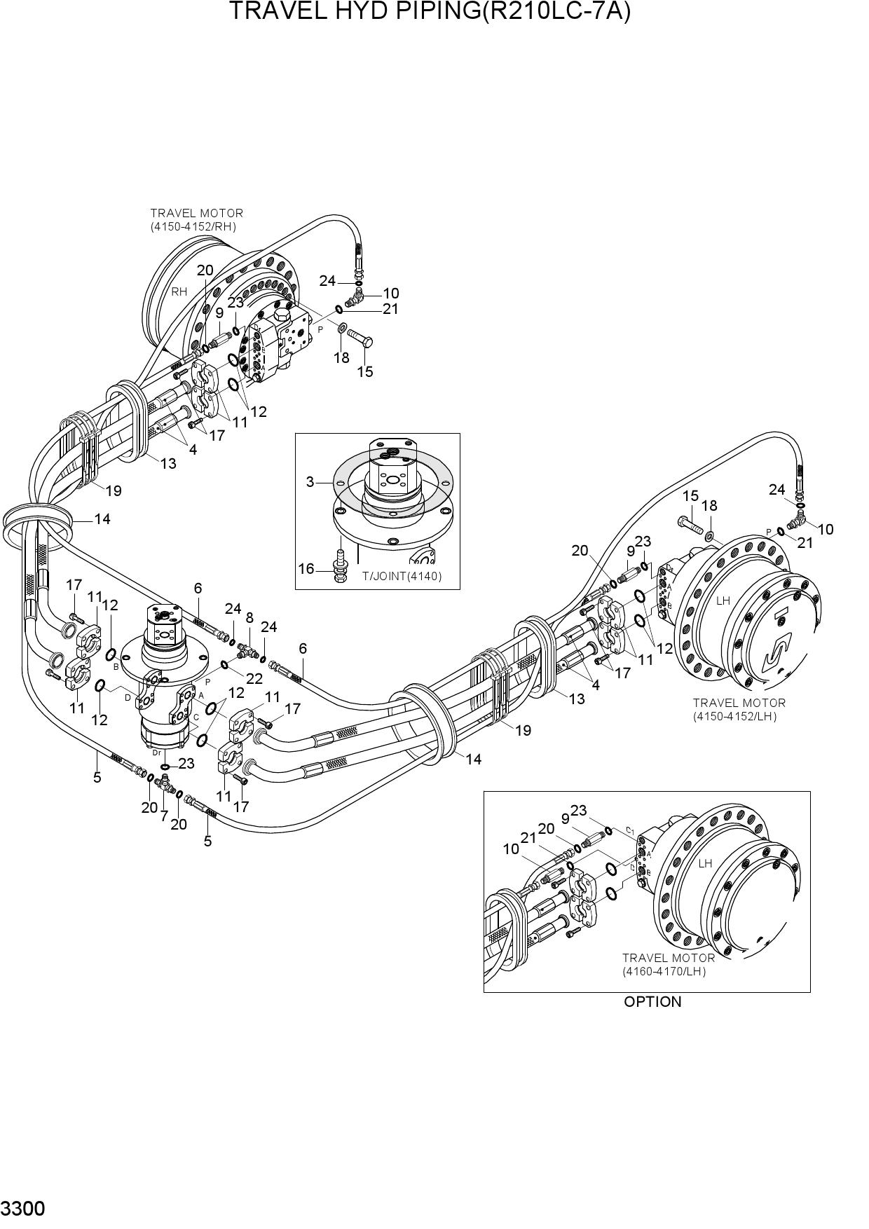TRAVEL HYD PIPING(R210LC-7A)