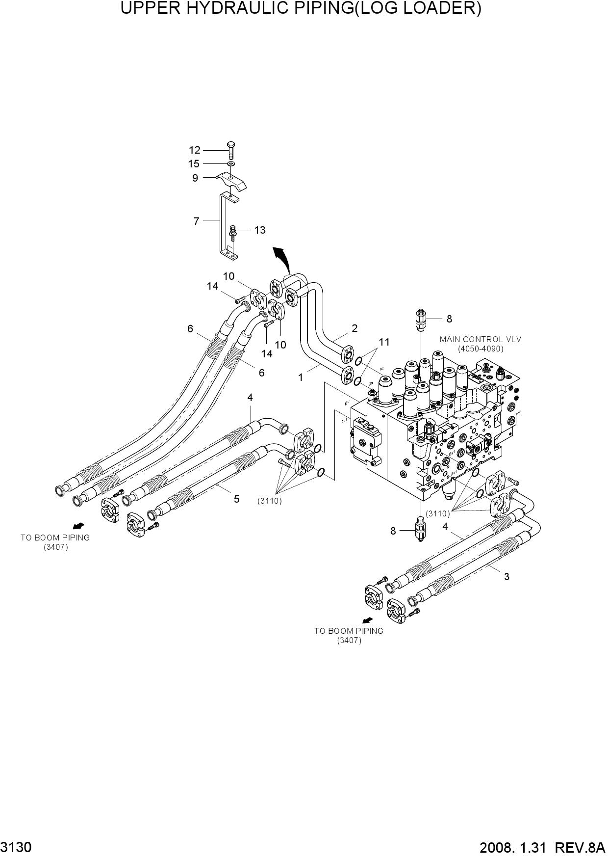 UPPER HYD PIPING(LOG LOADER)