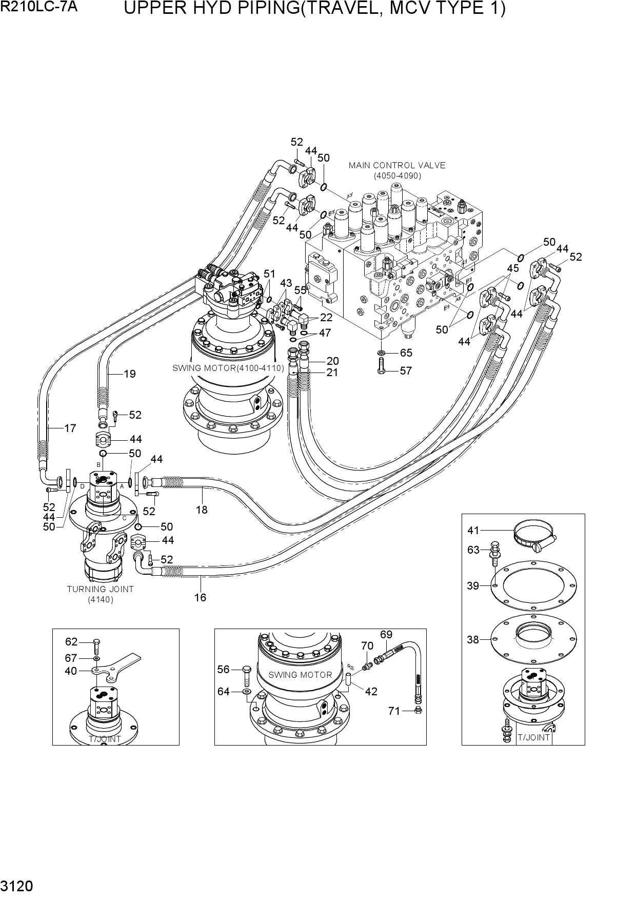 UPPER HYD PIPING(TRAVEL, MCV TYPE 1)