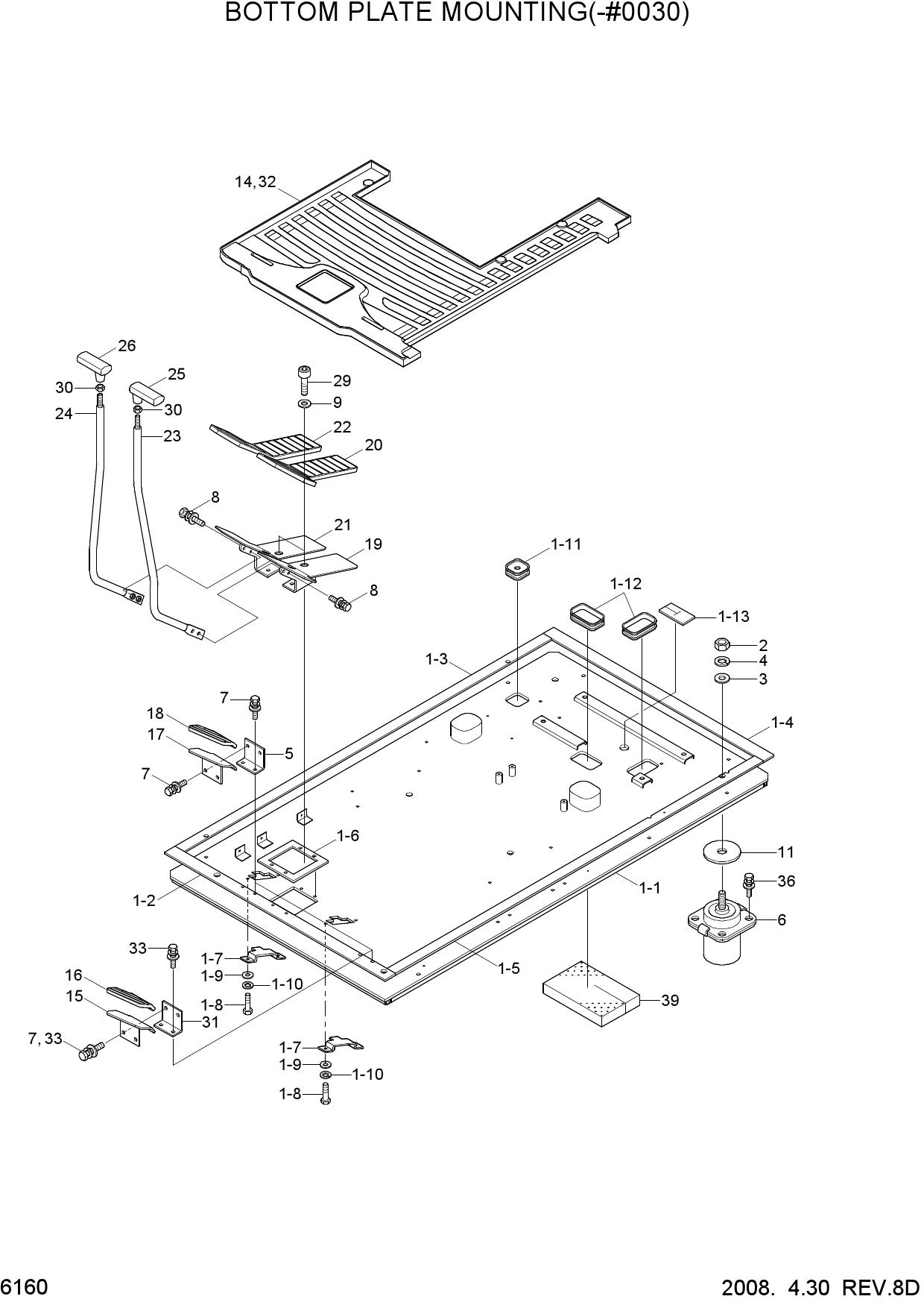 BOTTOM PLATE MOUNTING(-#0259)