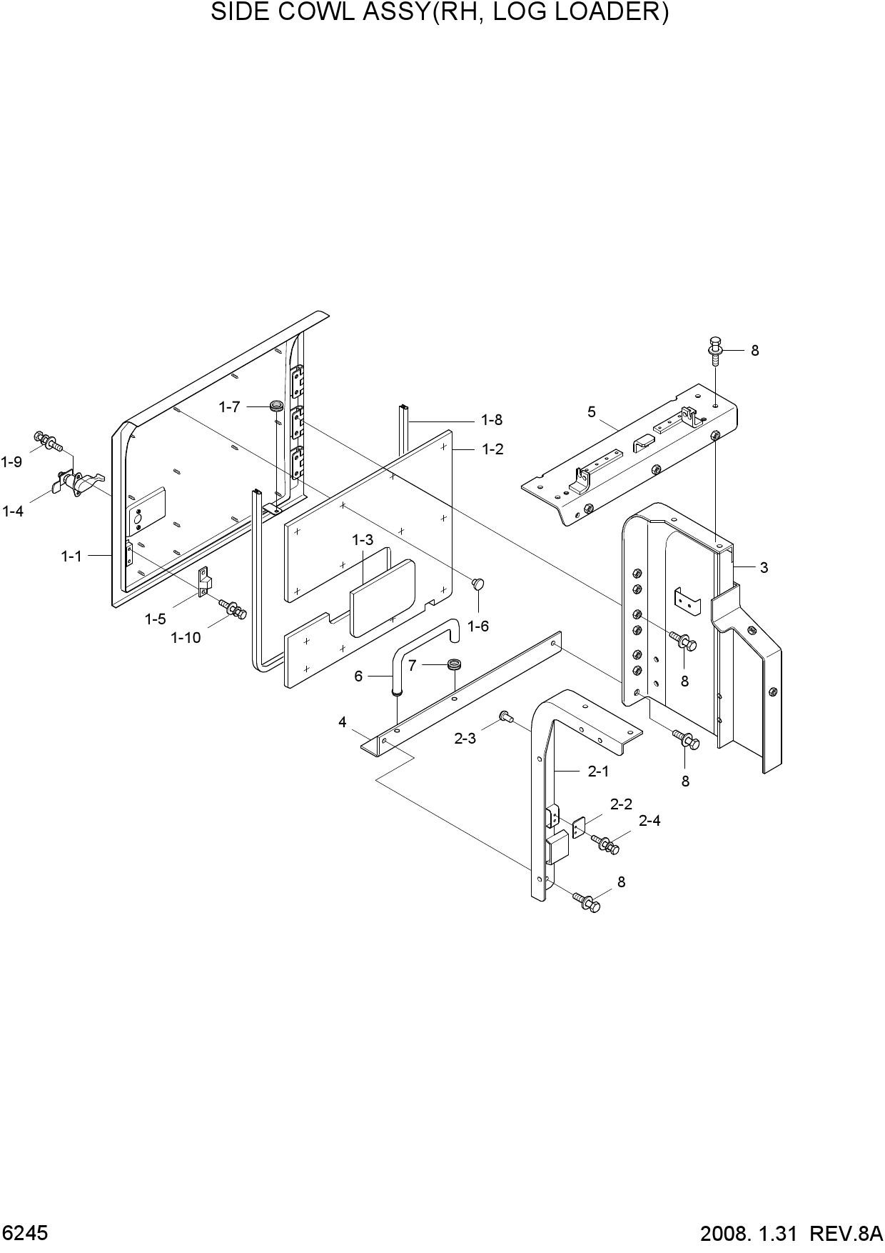 SIDE COWL ASSY(RH, LOG LOADER)