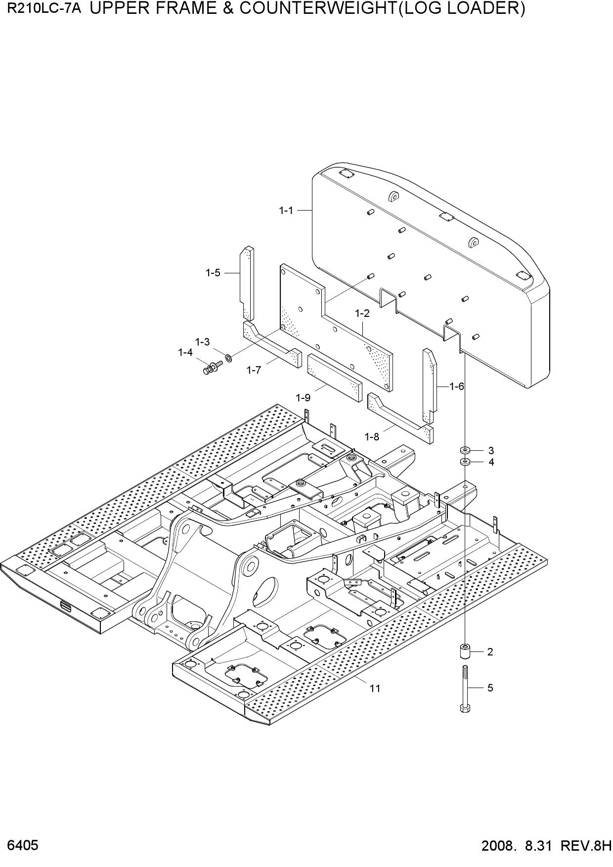 UPPER FRAME & COUNTERWEIGHT(LOG LOADER)