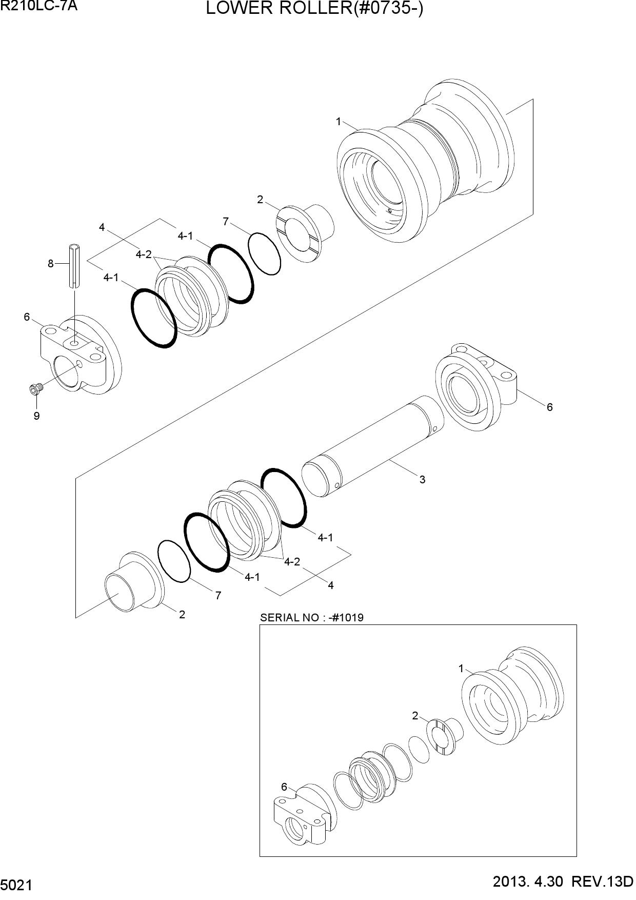 LOWER ROLLER(#0735-)