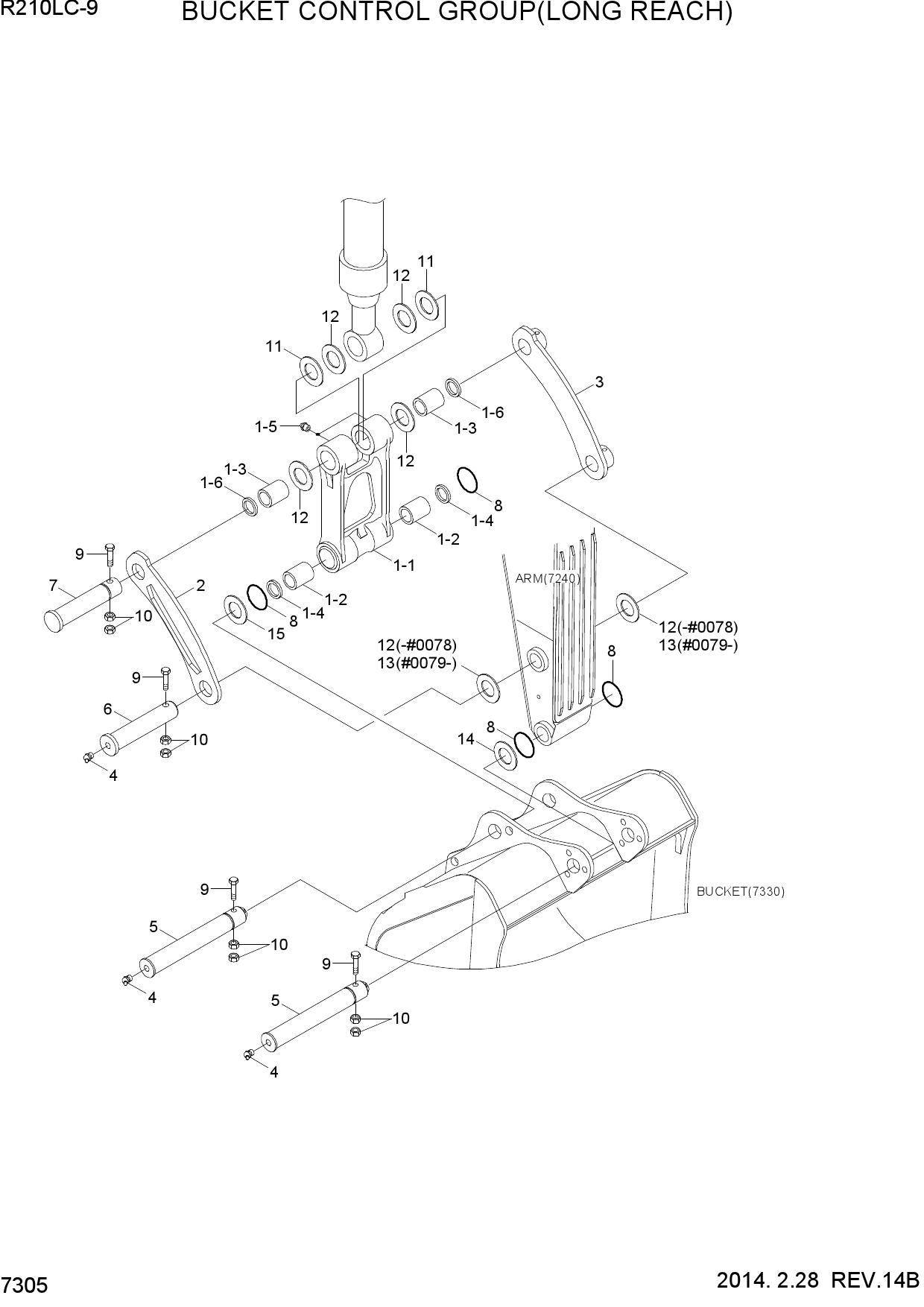 BUCKET CONTROL GROUP(LONG REACH)