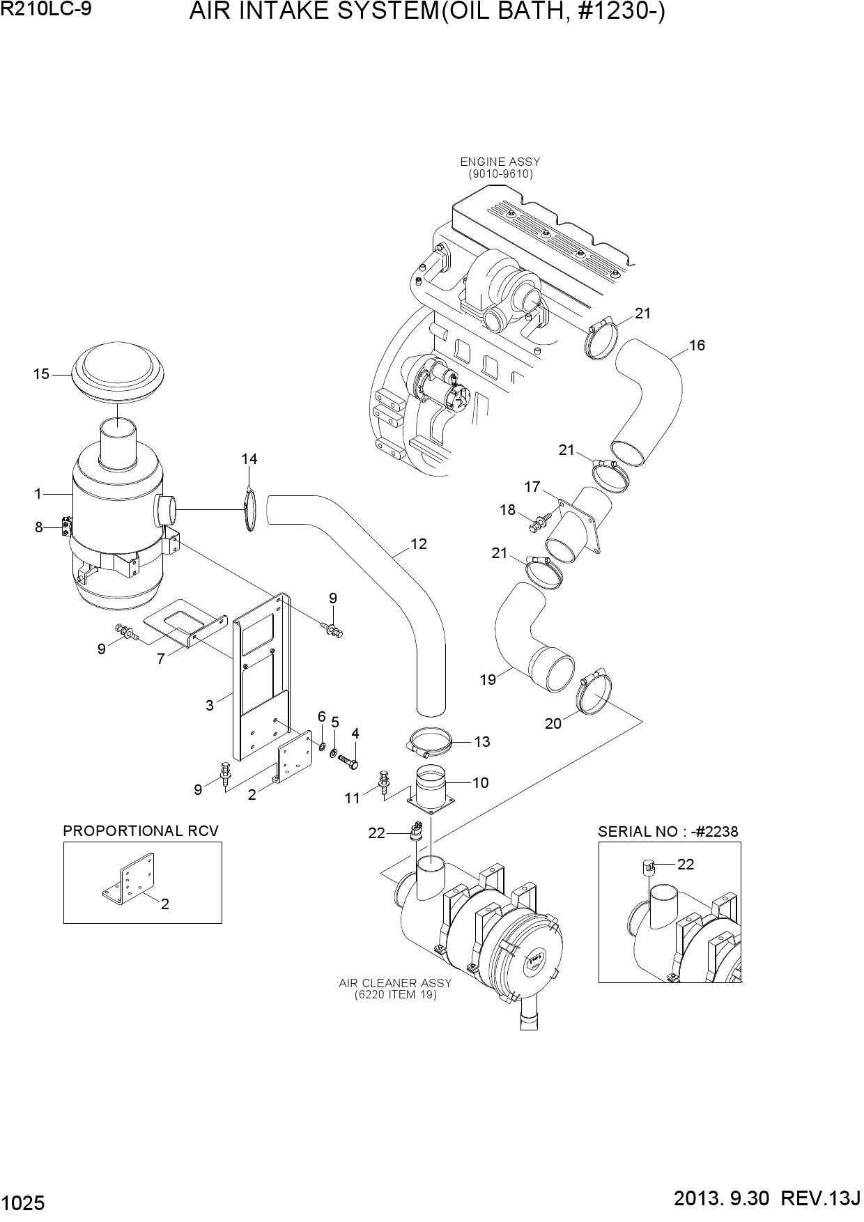 AIR INTAKE SYSTEM(OIL BATH, #1230-)