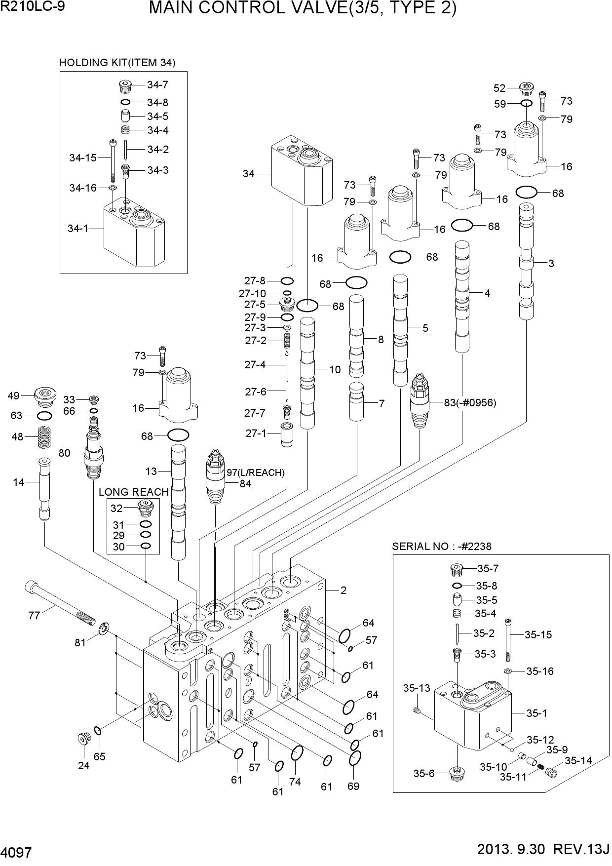 MAIN CONTROL VALVE(3/5, TYPE 2)