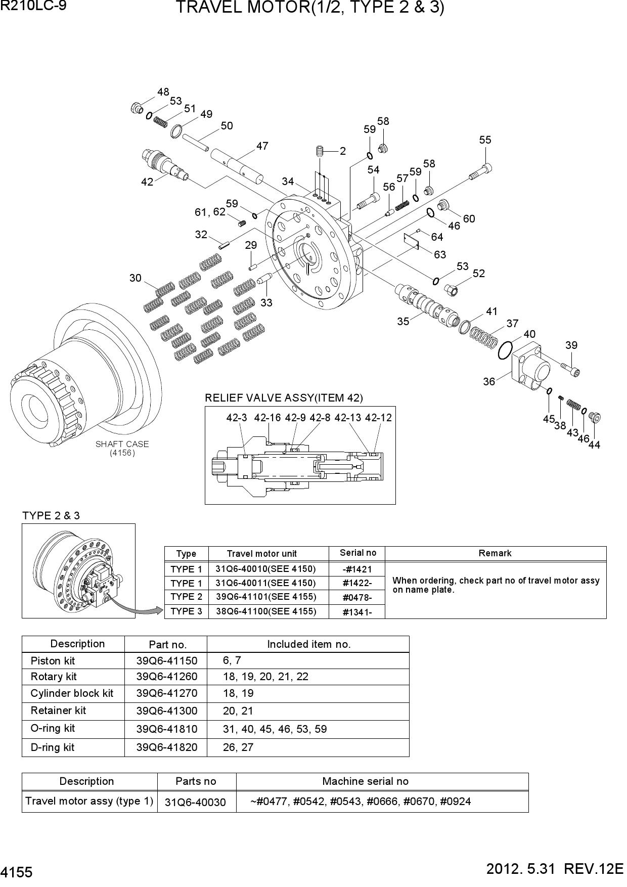 TRAVEL MOTOR(1/2, TYPE 2 & 3)