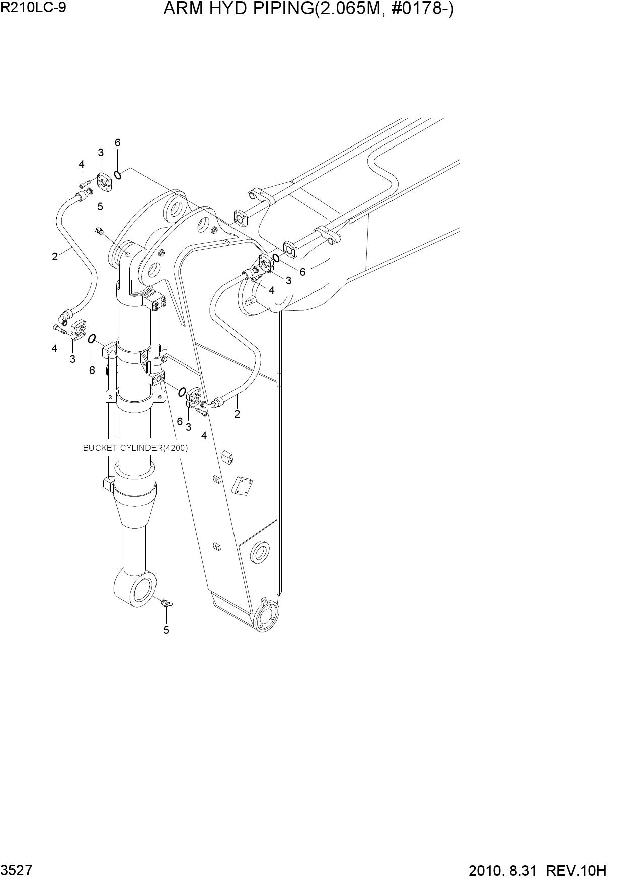 ARM HYD PIPING(2.065M, #0178-)