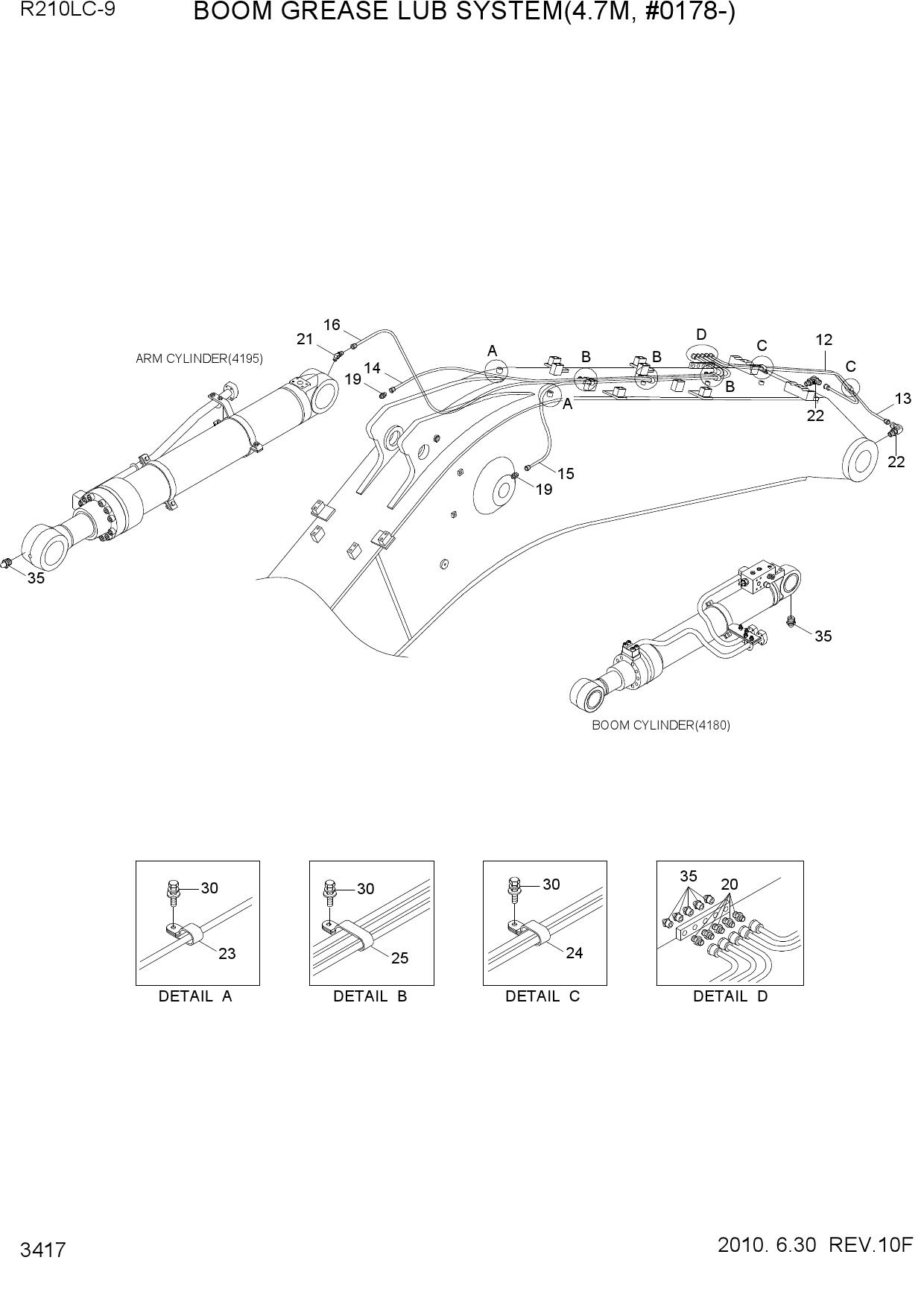BOOM GREASE LUB SYSTEM(4.7M, #0178-)