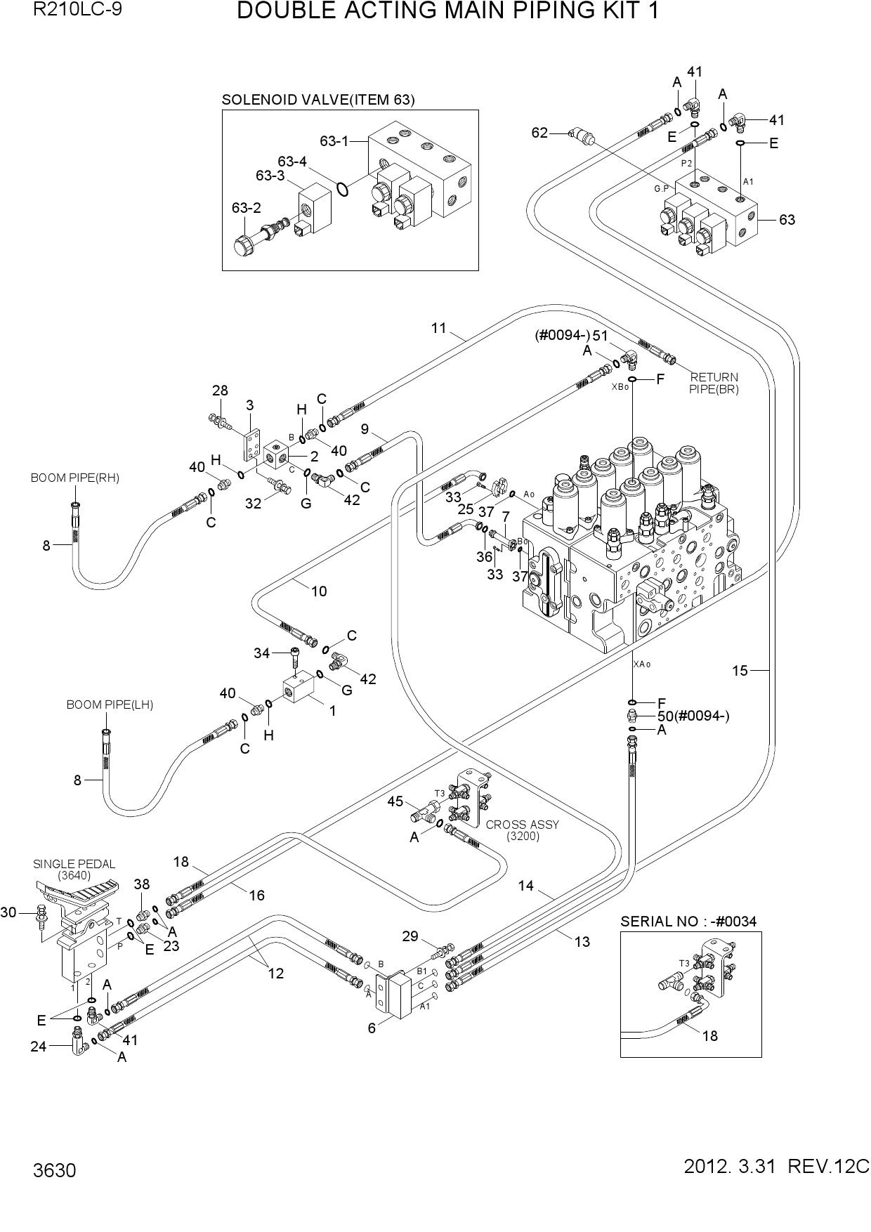 DOUBLE ACTING MAIN PIPING KIT 1