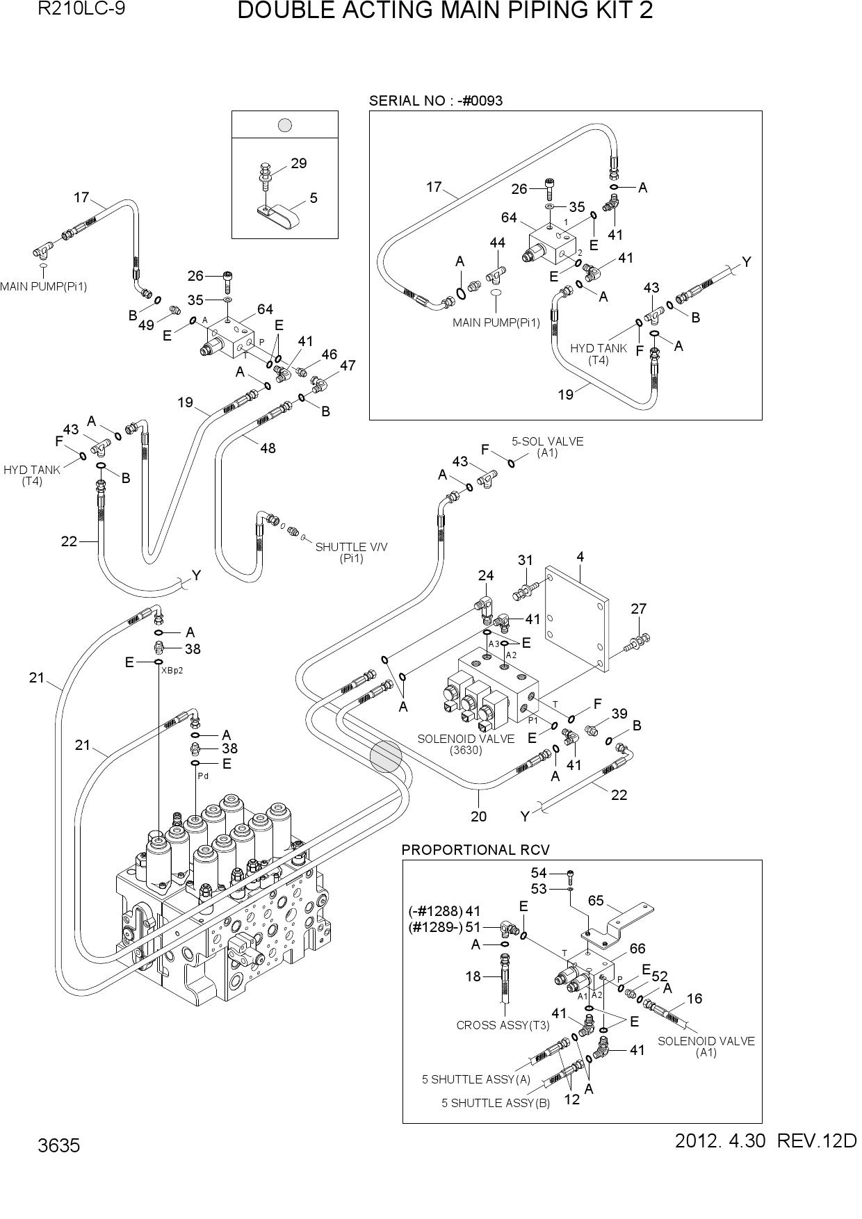 DOUBLE ACTING MAIN PIPING KIT 2
