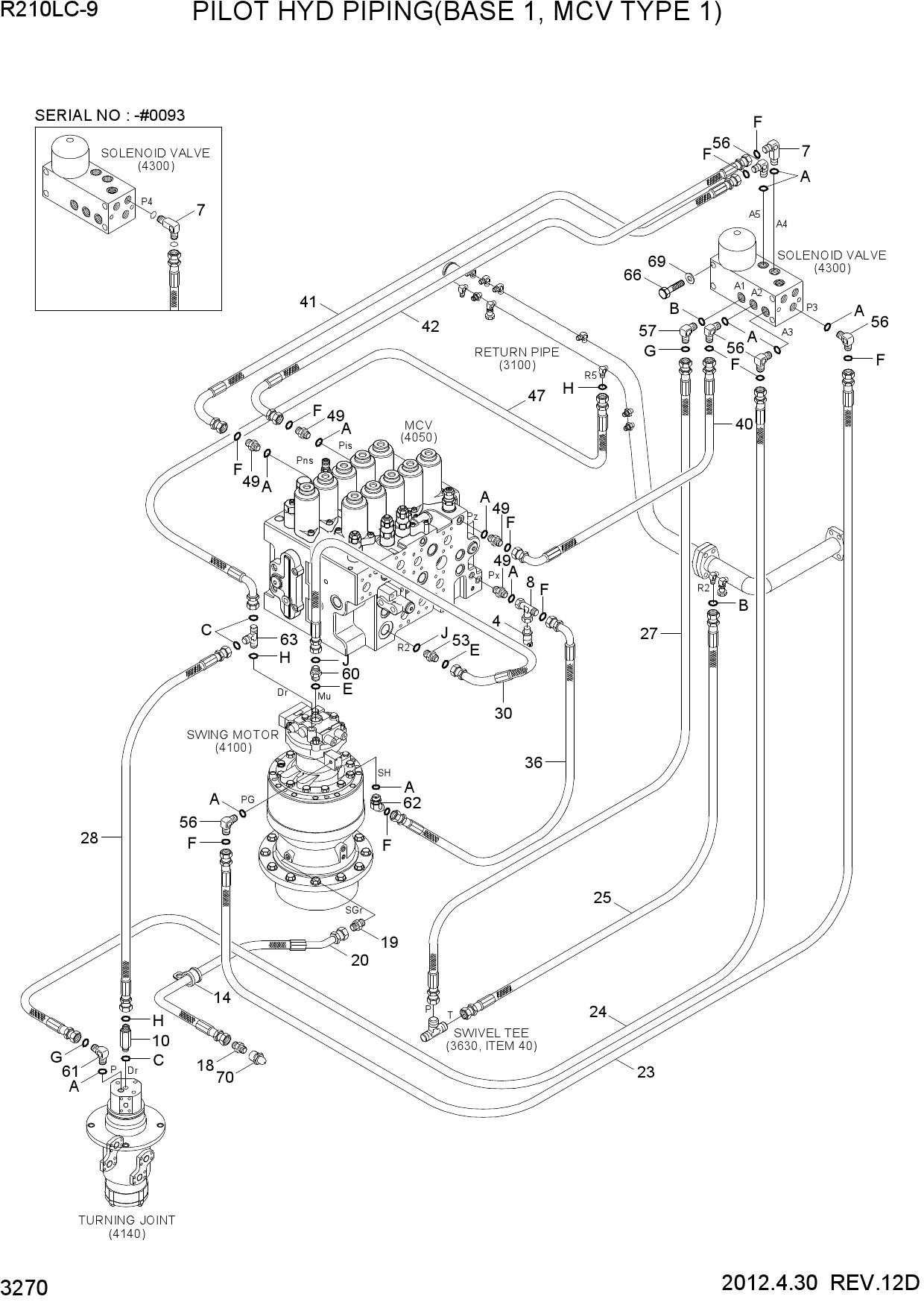 PILOT HYD PIPING(BASE 1, MCV TYPE 1)